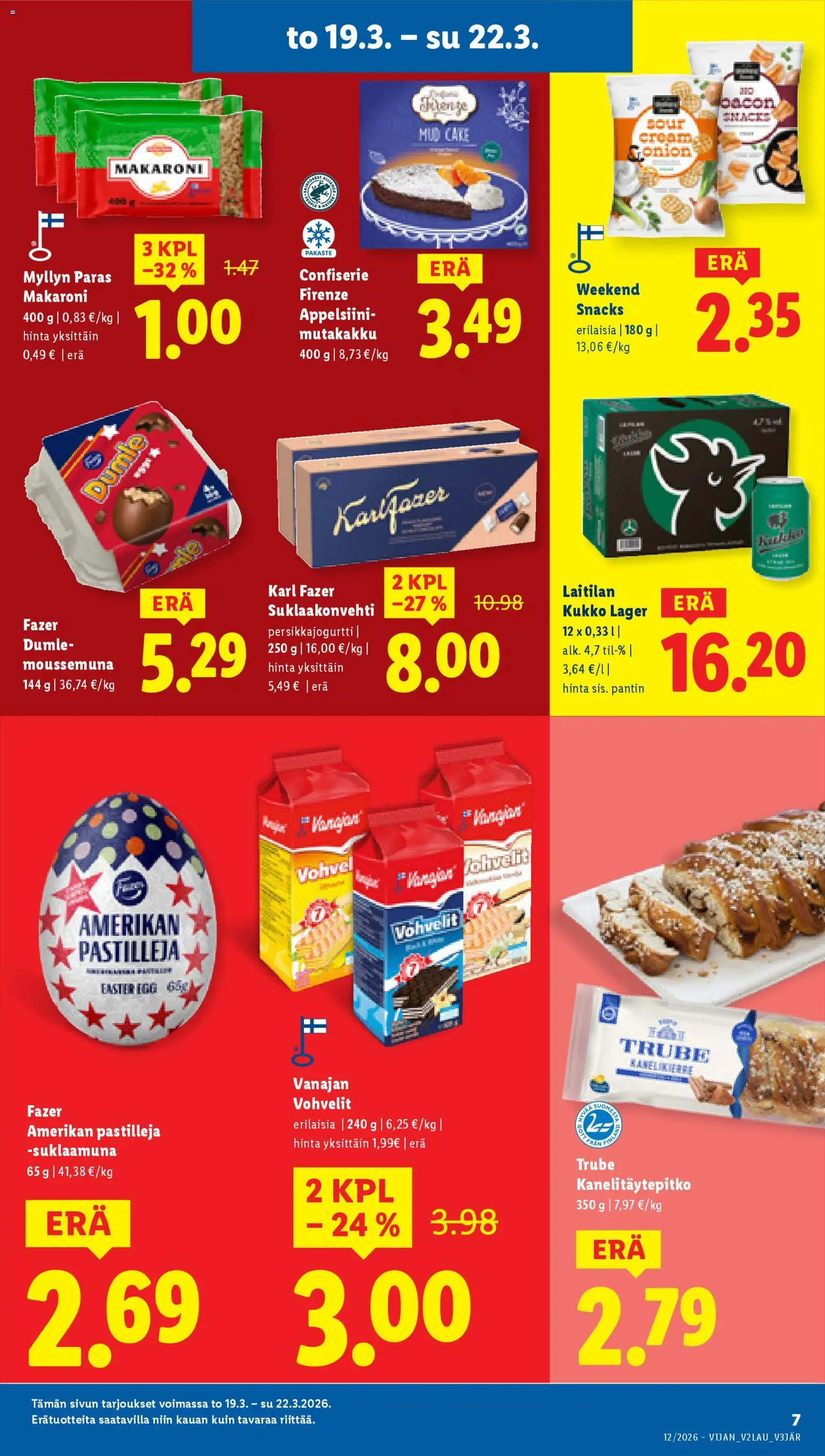Lidl tarjoukset – voimassa 19.03.2026 alkaen | Sivu: 7 | Tuotteet: Tohvelit