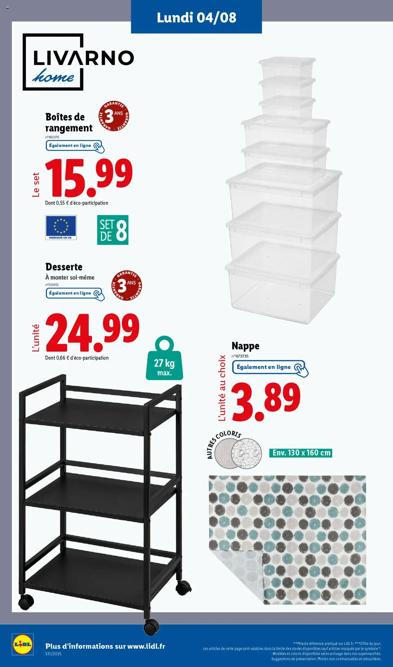  | Page: 4 | Produits: Nappe
