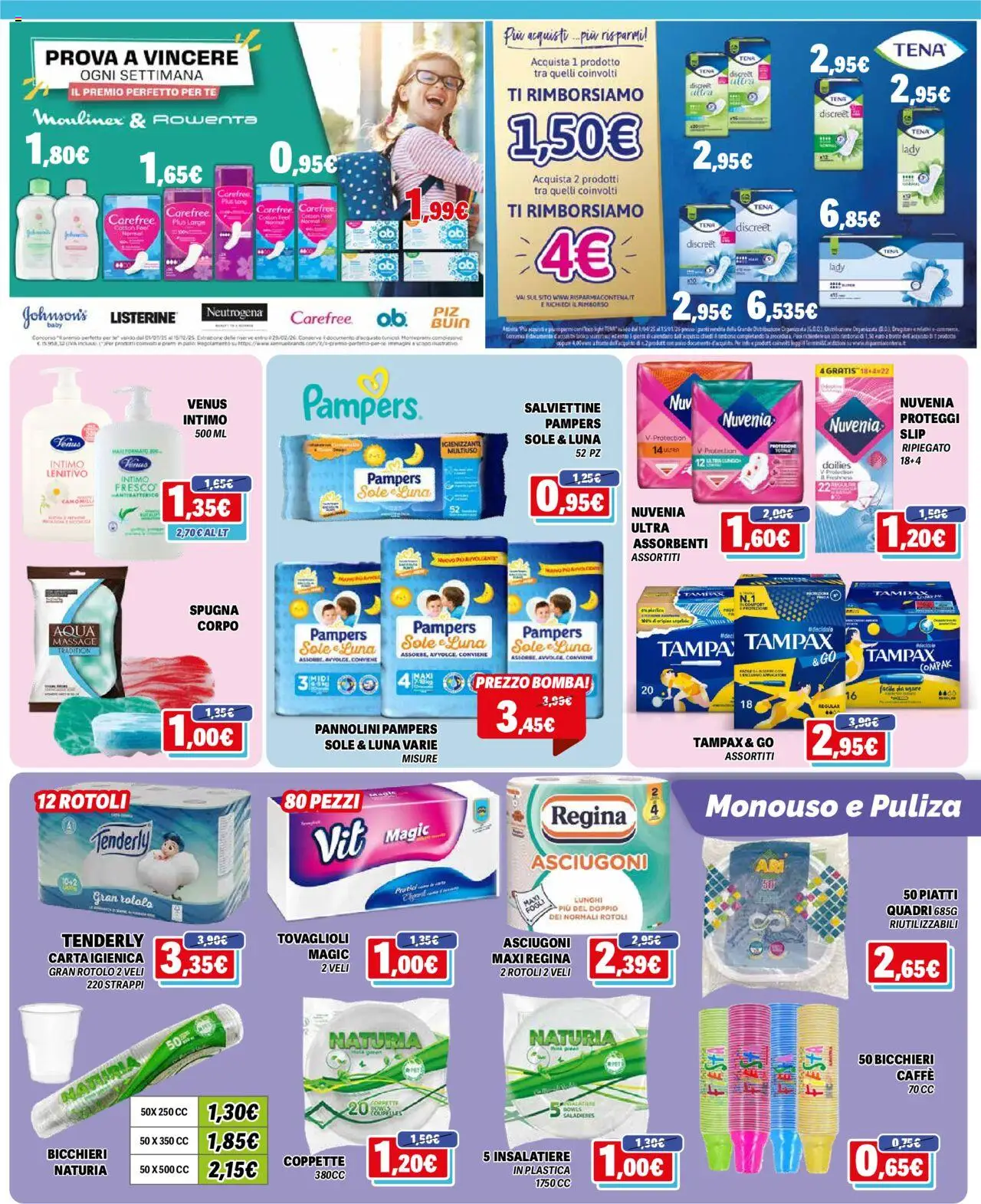 Volantino Orizzonte del 07.08.2025 | Pagina: 19 | Prodotti: Carta igienica, Tè, Intimo, Pampers