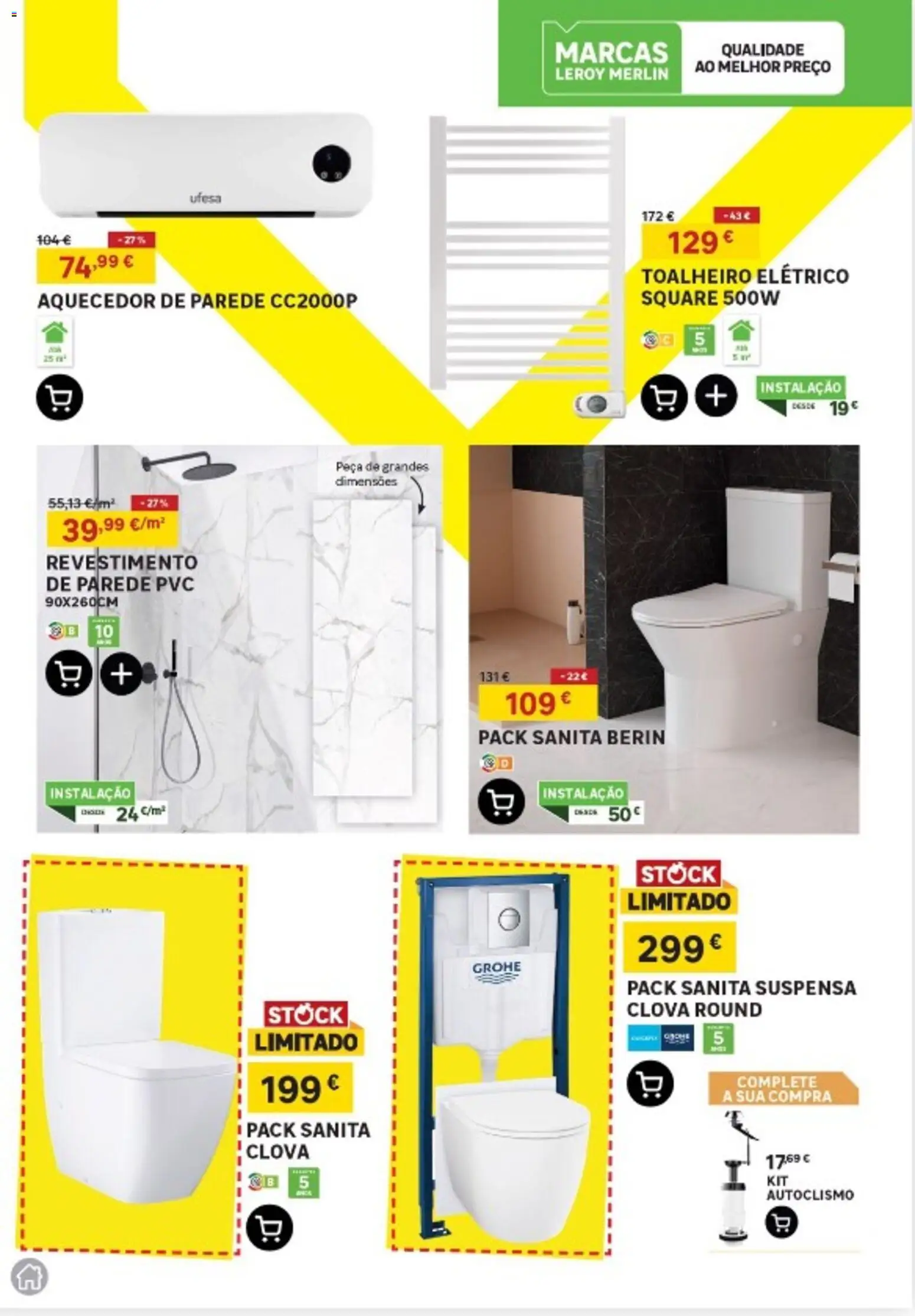 Leroy Merlin Arquipélago da Madeira │ válido de 13.11.2025 | Página: 15 | Produtos: Toalheiro elétrico, Aquecedor, Revestimento de parede