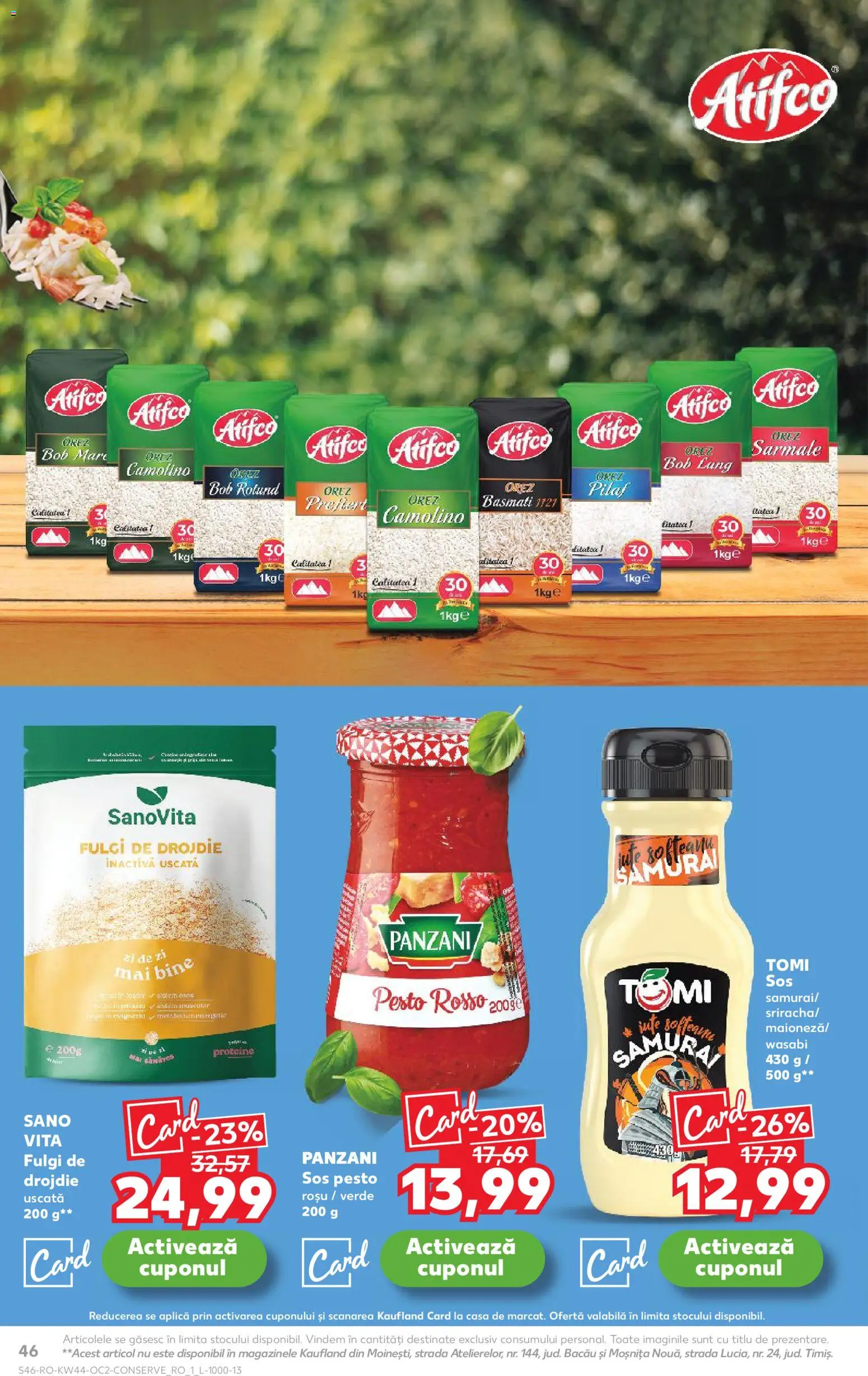 Kaufland RO akciós ujság - amely érvényes a következő dátumtól: 29.10.2025 | Oldal: 46 | Termékek: Pesto, Wasabi