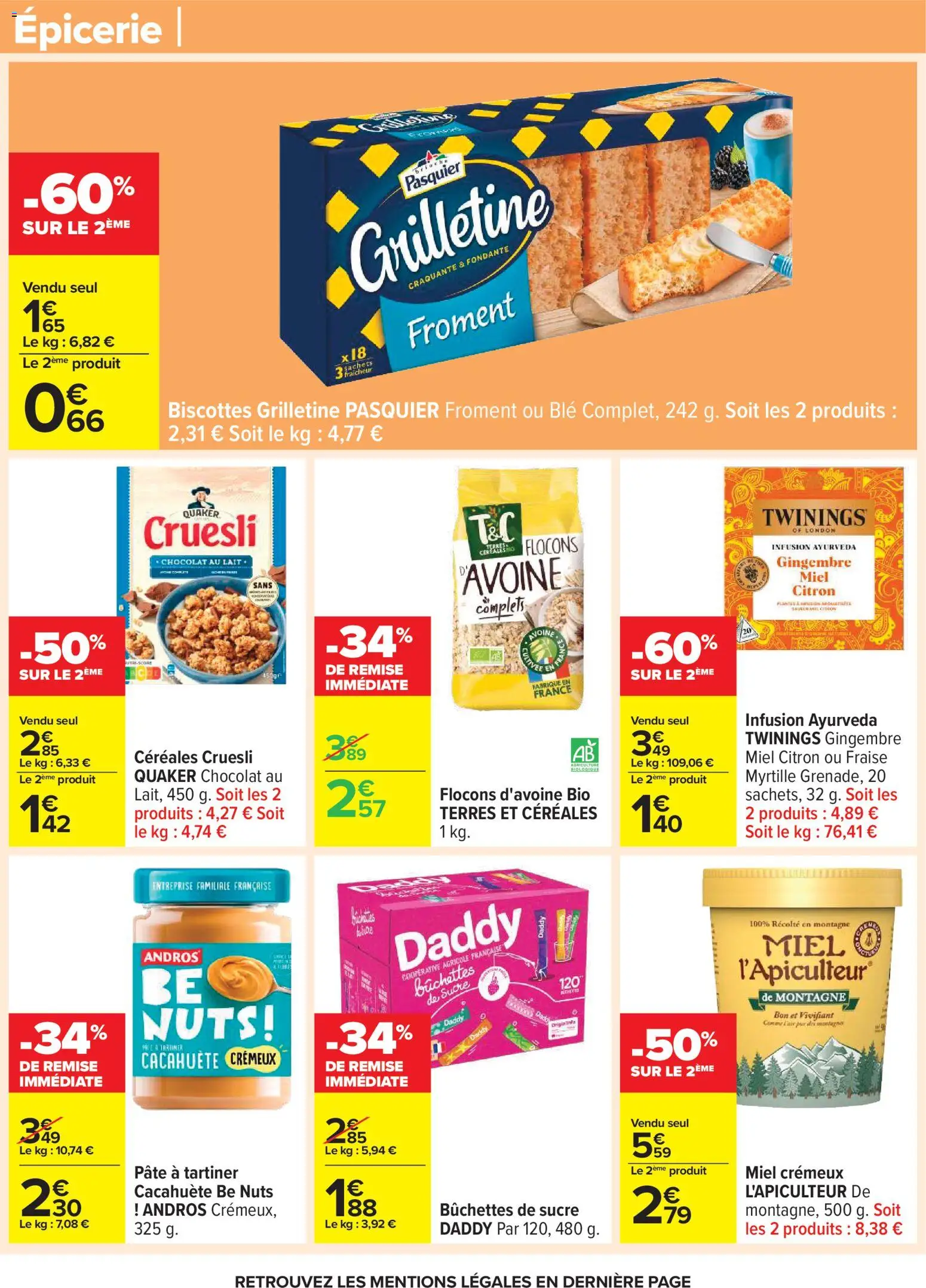 {H1} | Page: 56 | Produits: Miel, Gingembre, Lait, Chocolat