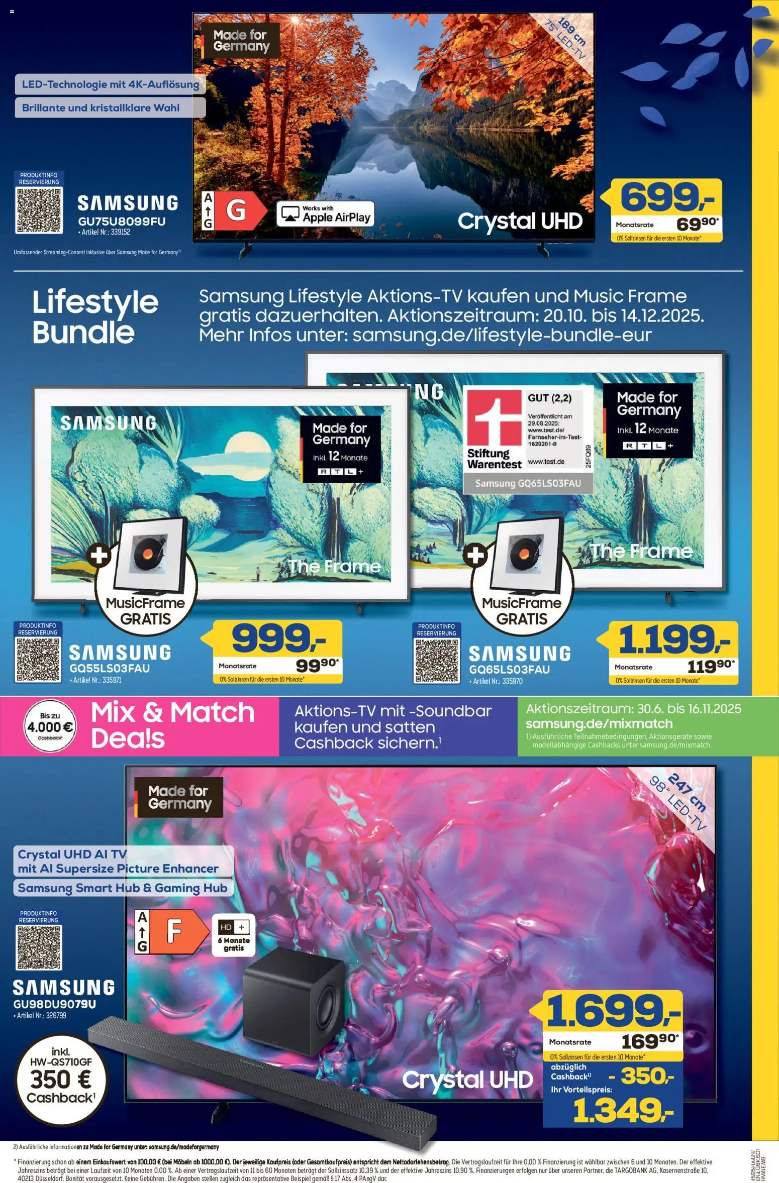 Euronics Schnäppchen für Zuhause! – gültig ab 30.10.2025 | Seite: 3 | Produkte: Samsung, Apple, Soundbar, TV