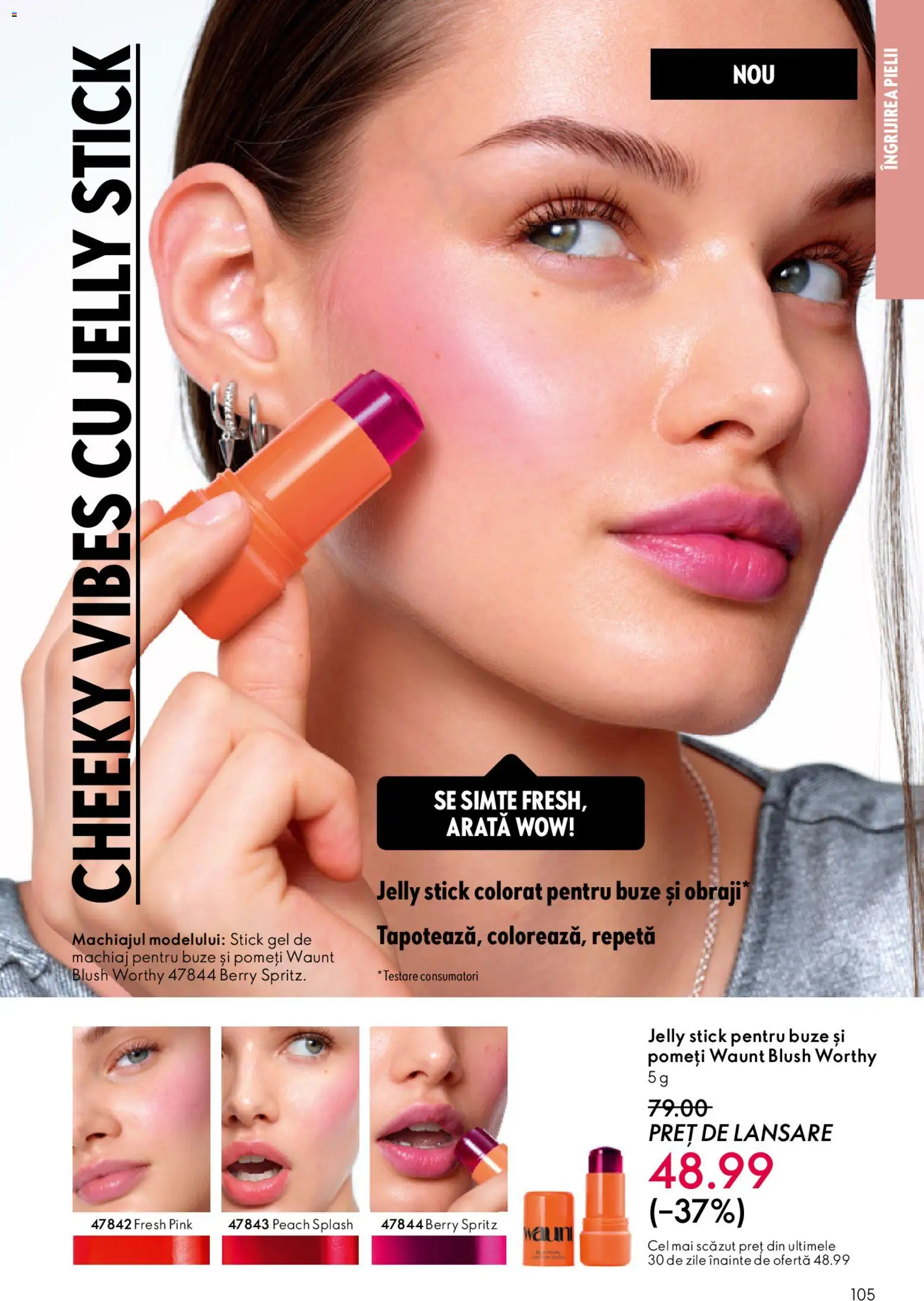 Noul catalog Oriflame – valabil de la 27.05.2026 | Pagină: 105 | Produse: Machiaj, Blush