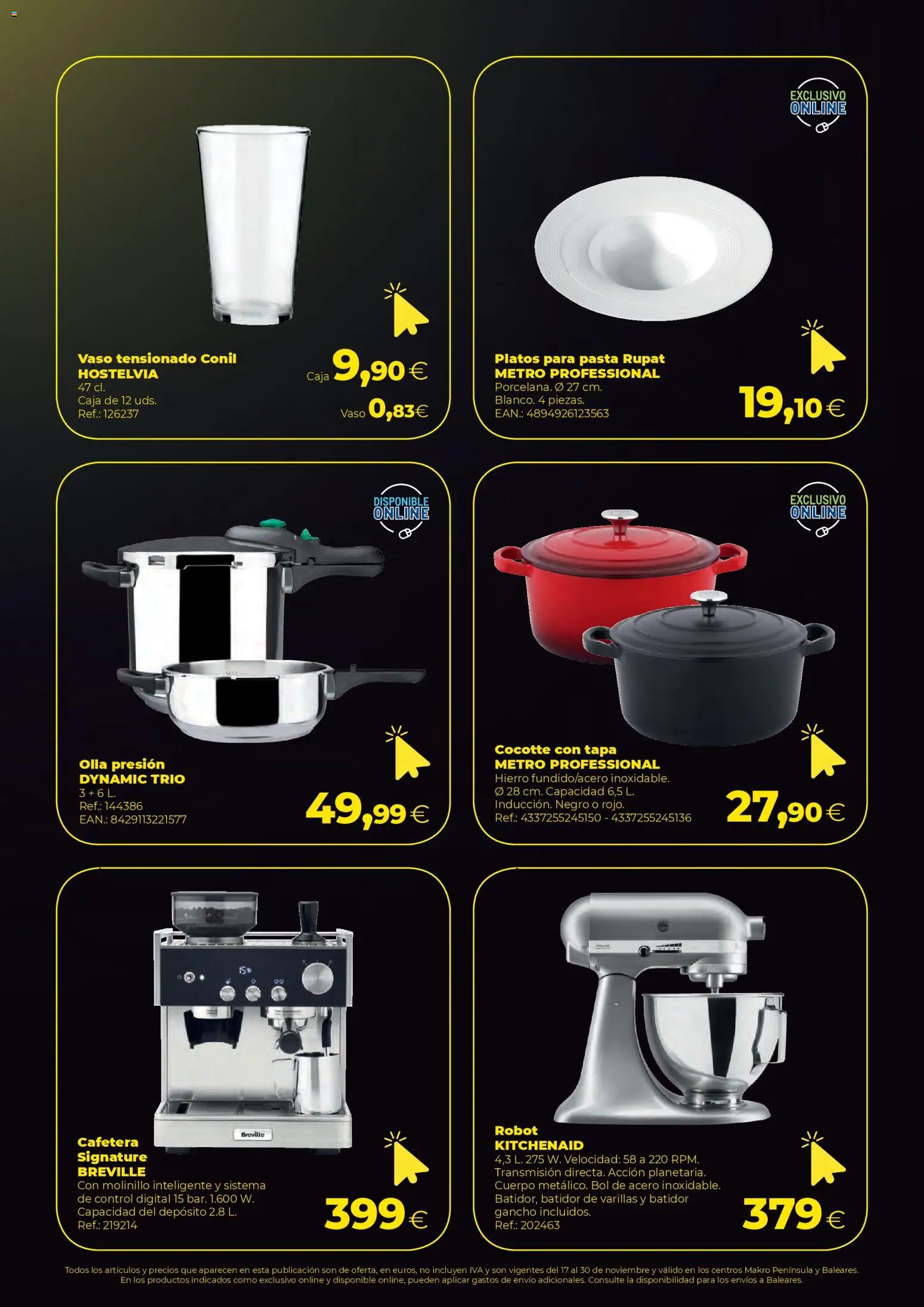 Makro - Black Friday  │ válido desde el 17.11.2025 | Página: 4 | Productos: Pasta, Cafetera, Robot, Caja