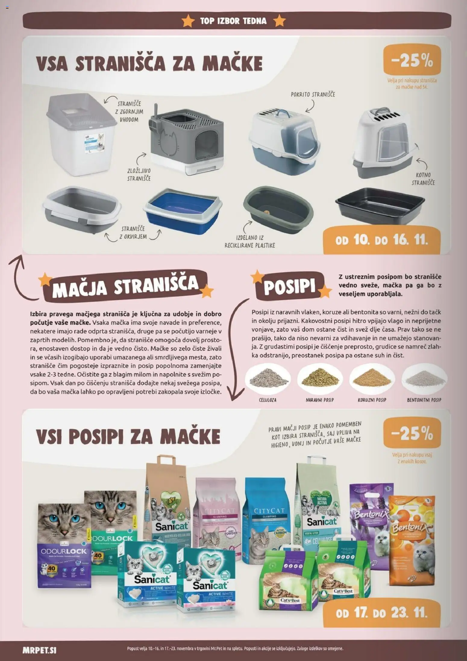 Novi Mr. Pet katalog ponudbe – veljaven od 01.11.2025 | Stran: 6 | Izdelki: Stranisce