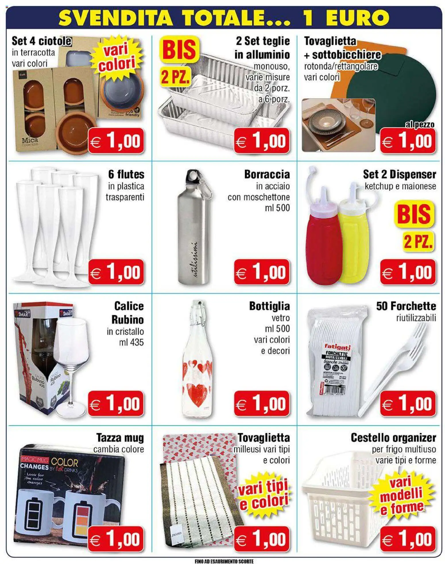 Volantino Magazzini Smart del 05.03.2026 | Pagina: 2 | Prodotti: Calice, Maionese, Borraccia, Bottiglia