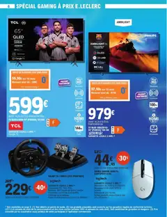 E.Leclerc - Prévisualisation de SOURIS GAMING SANS FIL LIGHTSPEED G305, SOURIS GAMING SANS FIL LIGHTSPEED G305, Résolution de 2000 à 12 000 DPI. Récepteur USB LIGHTSPEED fournis. Autonomie 250 heures. valide à partir de 28.10.2025 | Page: 6 | Produits: Souris, USB