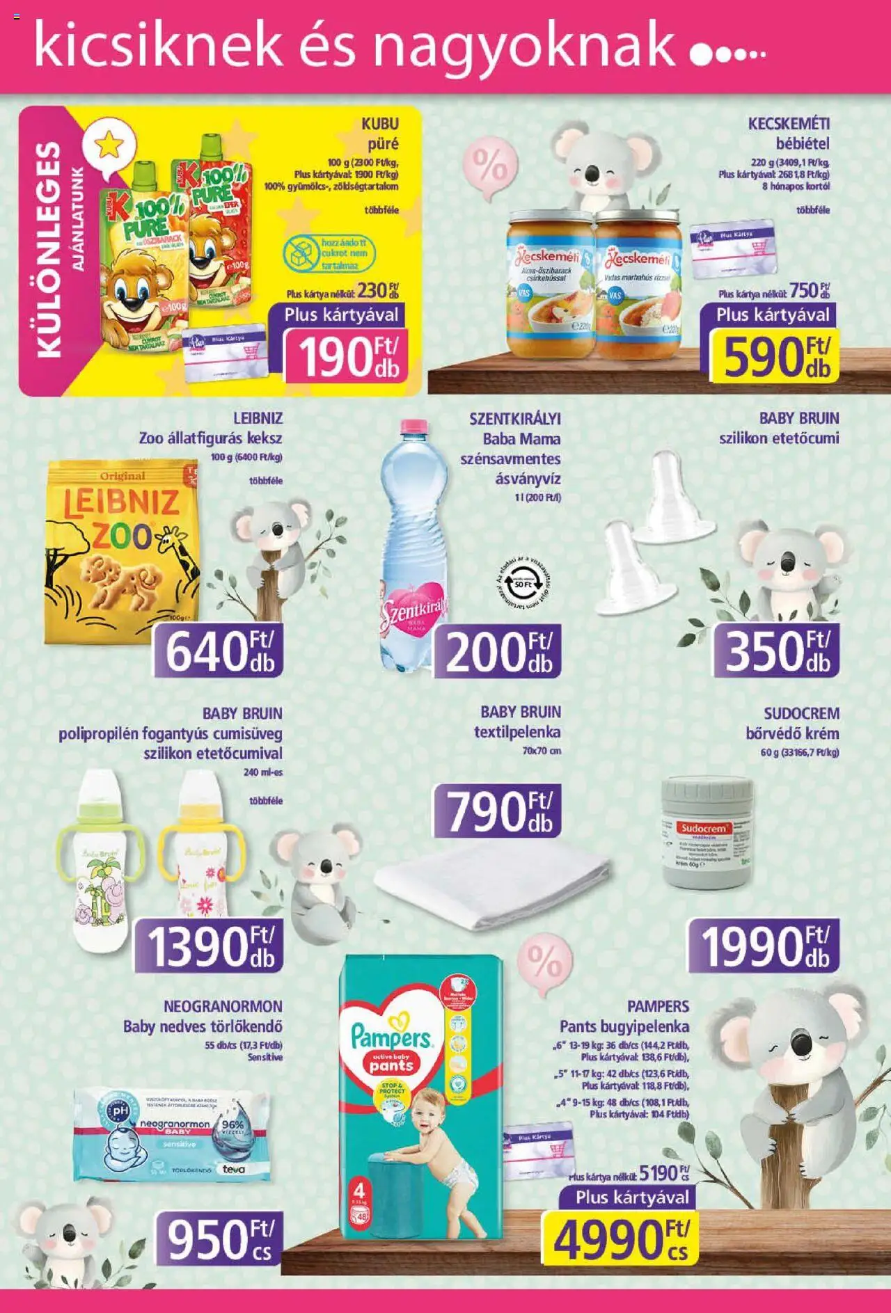 Plus Market akciós ujság - amely érvényes a következő dátumtól: 21.08.2025 | Oldal: 11 | Termékek: Nedves törlőkendő, Ásványvíz, Marhahús, Bébiétel