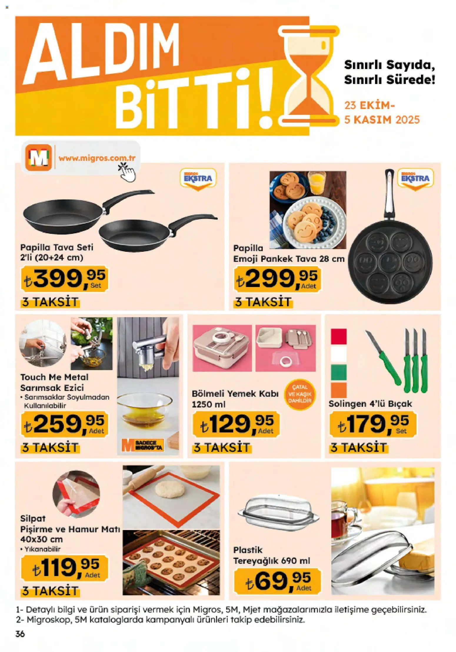 Migros Katalog - 5M Migroskop Dijital - 23.10.2025 tarihinden itibaren geçerlidir | Sayfa: 127 | Ürünler: Çatal, Sarımsak, Tava seti