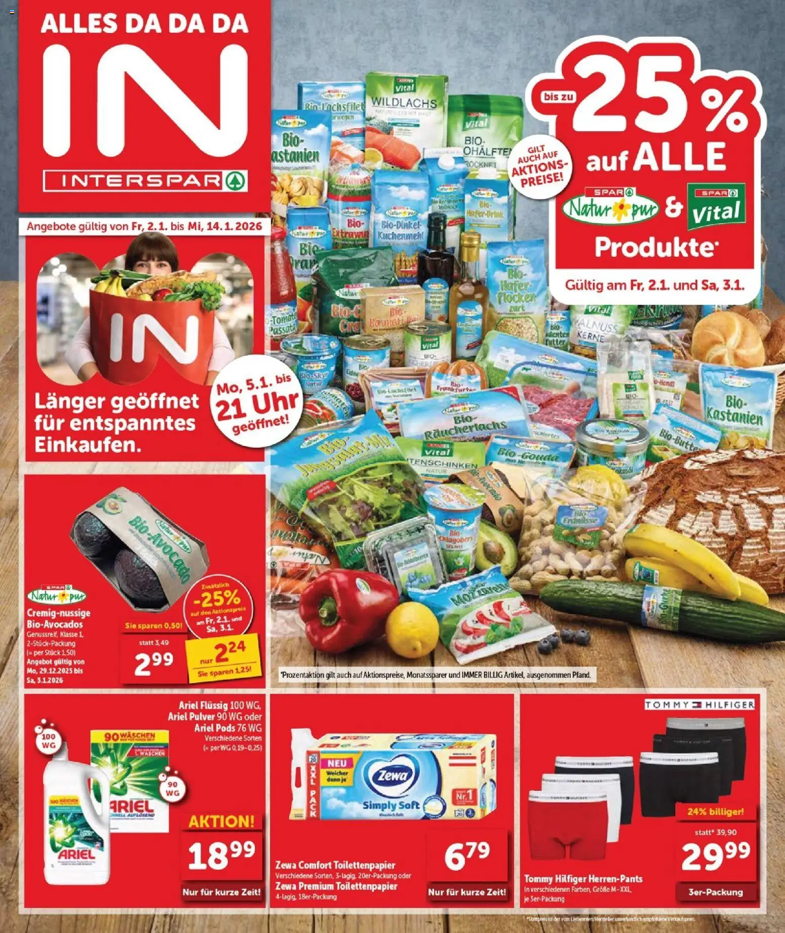 Interspar Flugblatt - Burgenland gültig ab 02.01.2026 | Seite: 1 | Produkte: Flocken, Uhr