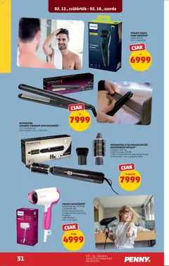PHILIPS SERIES 3000 HAJVÁGÓ*, bolti készlet: min. 2 db/üzlet - amely érvényes a következő dátumtól: 12.02.2026 | Oldal: 35 | Termékek: Hajvágó, Hajsimító, Hajformázó