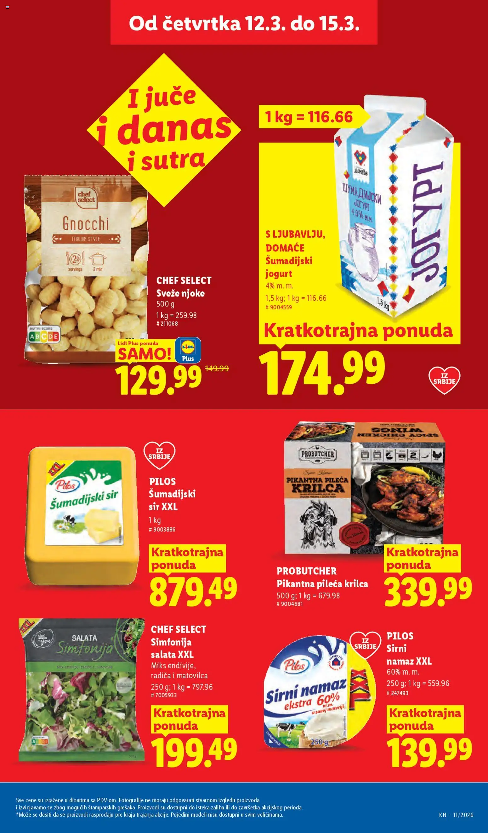 Lidl katalog - važi od 12.03.2026 | Strana: 19 | Proizvode: Salata, Njoke, Sir, Jogurt