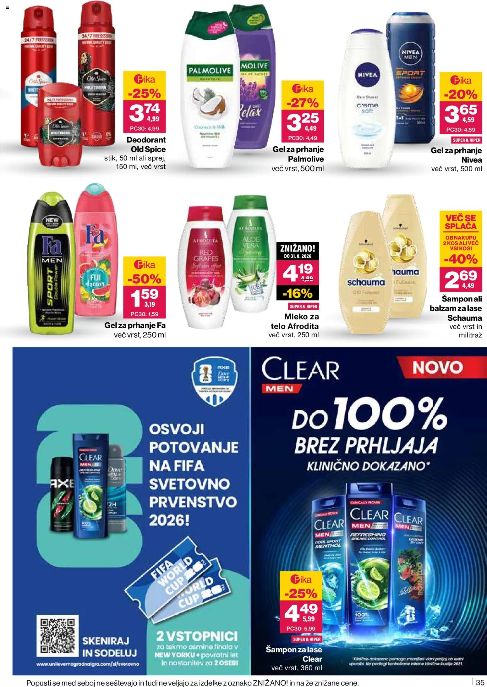 Novi Mercator katalog ponudbe – veljaven od 02.04.2026 | Stran: 35 | Izdelki: Gel za prhanje, Sampon, Mleko, Mleko za telo