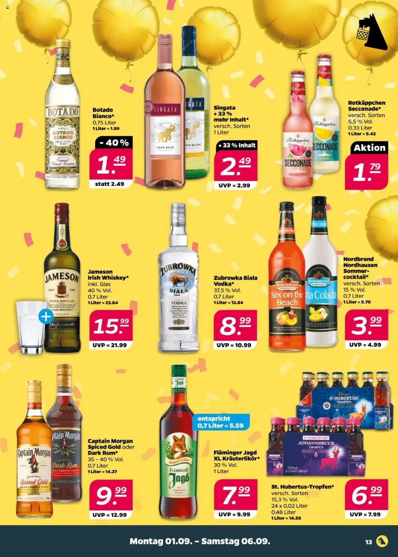 Netto Prospekt 	 - gültig ab dem 01.09.2025 | Seite: 13 | Produkte: Jameson, Grapefruit, Rotkäppchen, Vodka
