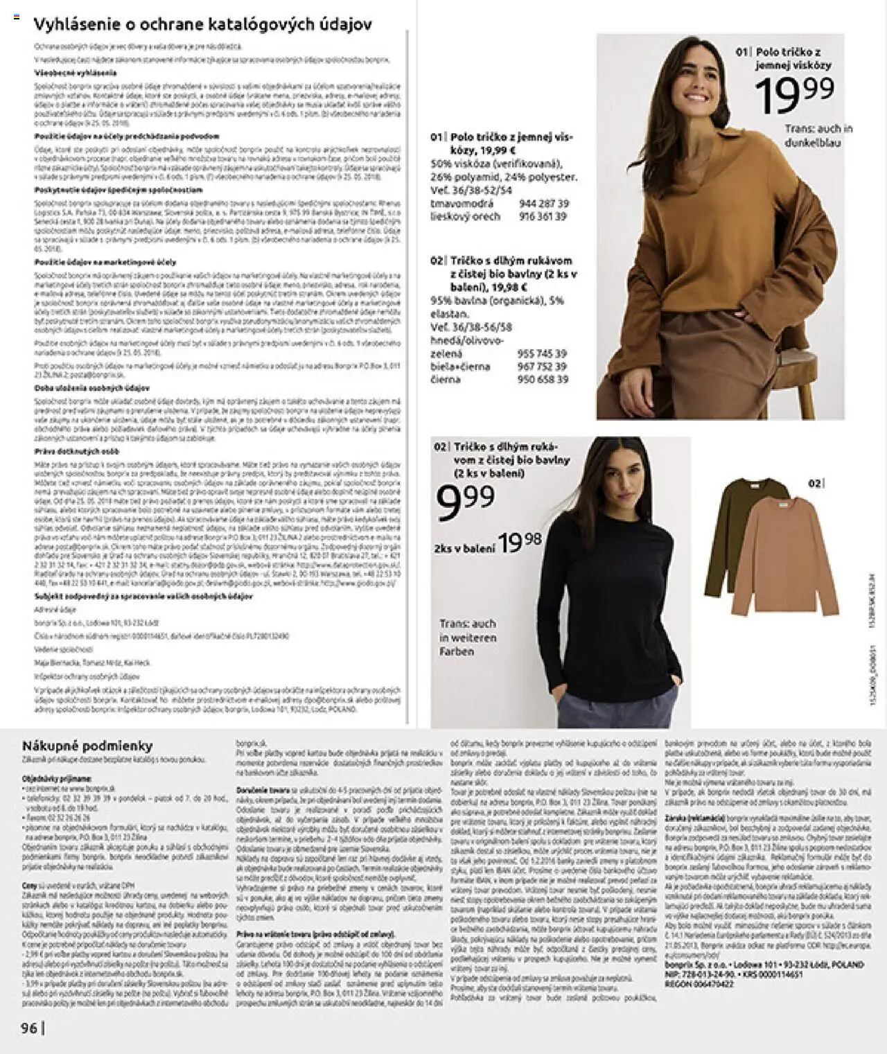 Nové Bonprix akcie – leták je platný od 23.09.2025 | Strana: 98 | Produkty: Tričko