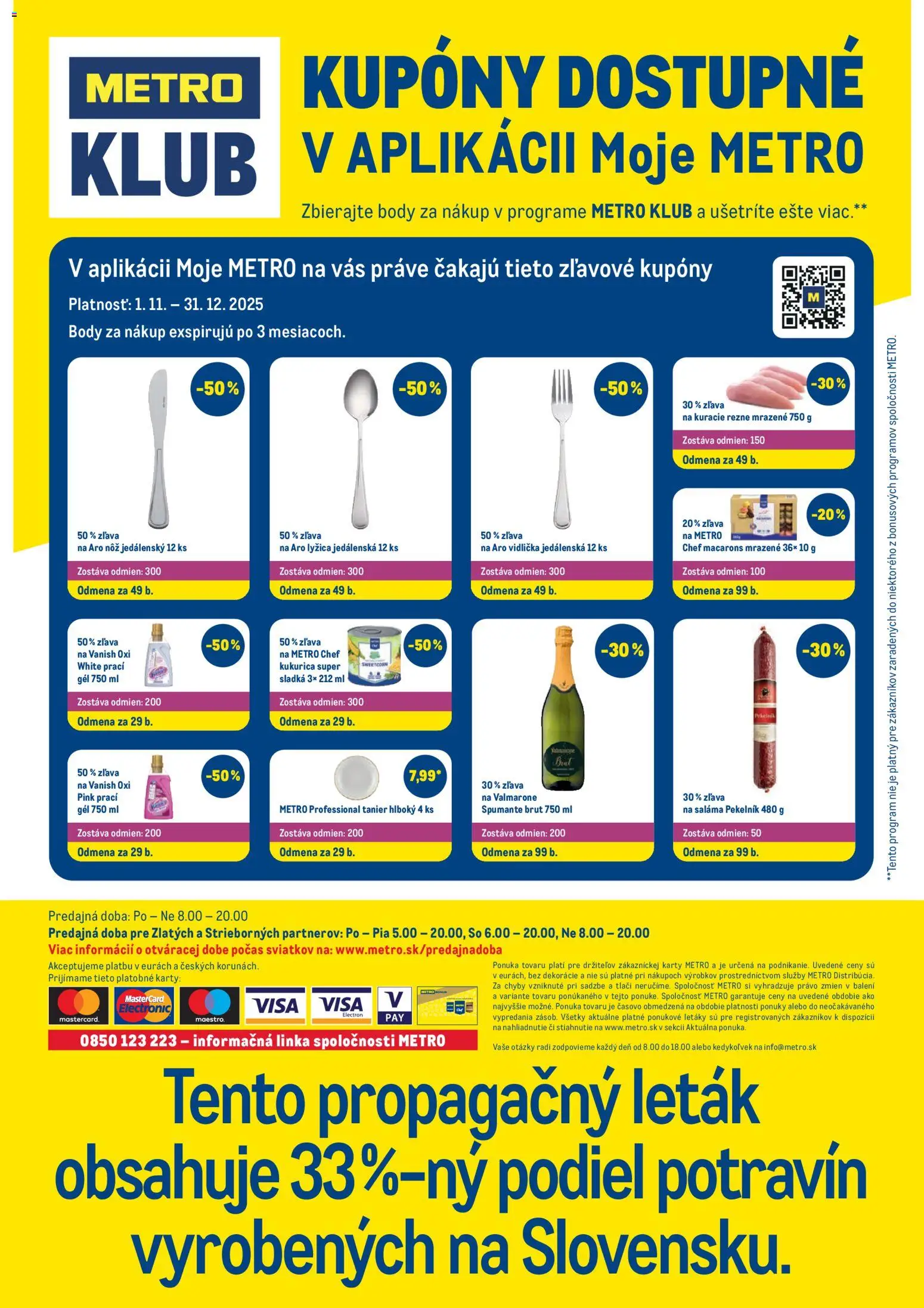 Nové Metro akcie – leták je platný od 10.12.2025 | Strana: 40 | Produkty: Saláma, Vanish, Kuracie rezne, Kukurica