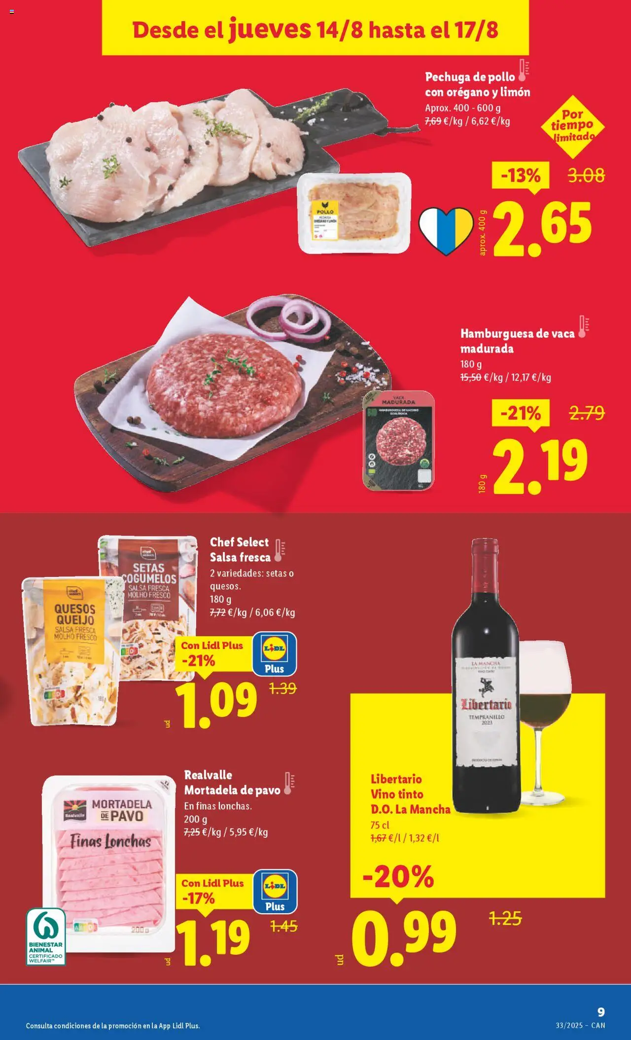 Lidl - Canarias  │ válido desde el 11.08.2025 | Página: 21 | Productos: Vino, Σοκολατούχο γάλα, Mortadela