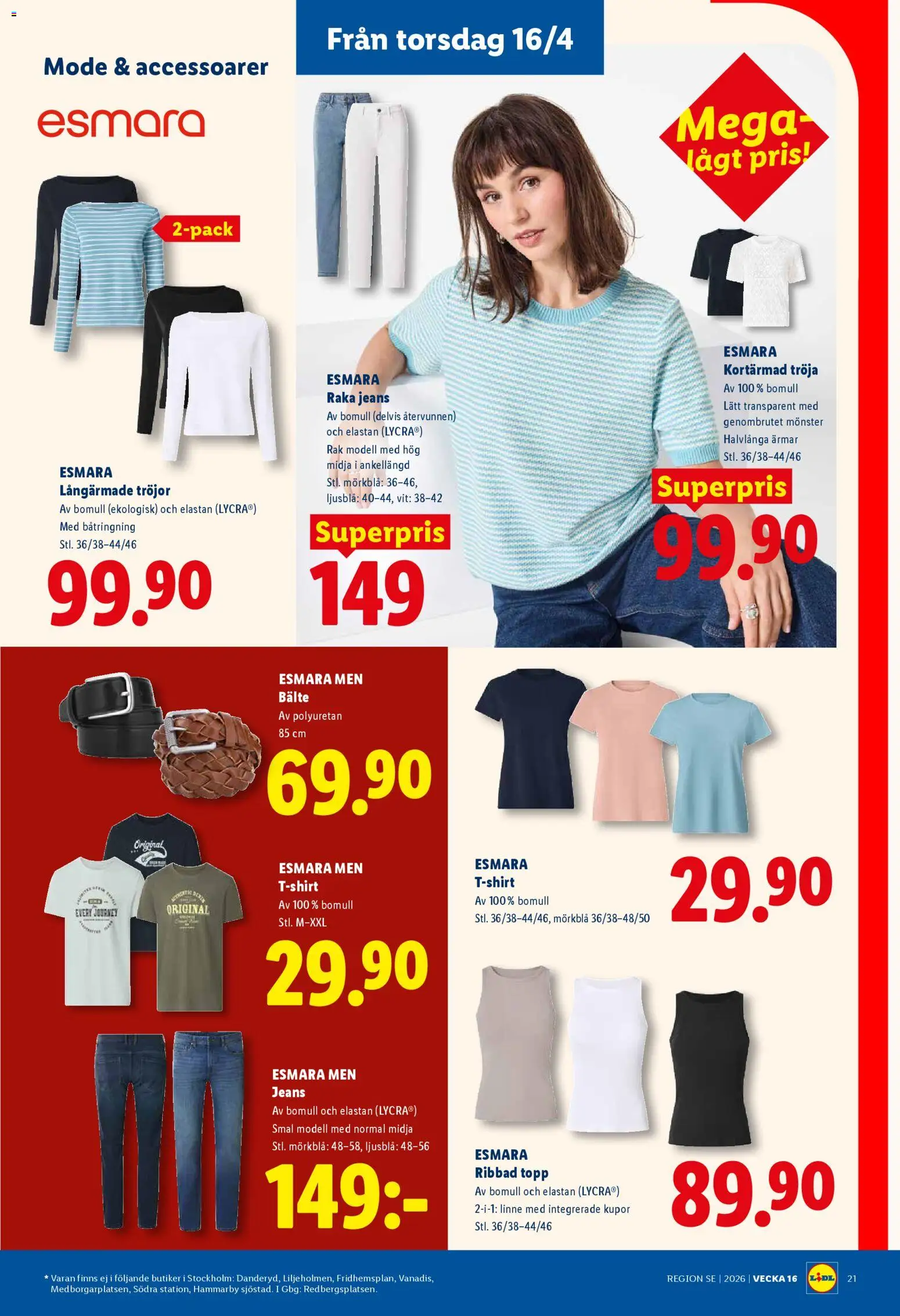 Lidl reklamblad aktuell från 13.04.2026 | Sida: 24 | Produkter: Linne, Tröja, Bälte, Jeans
