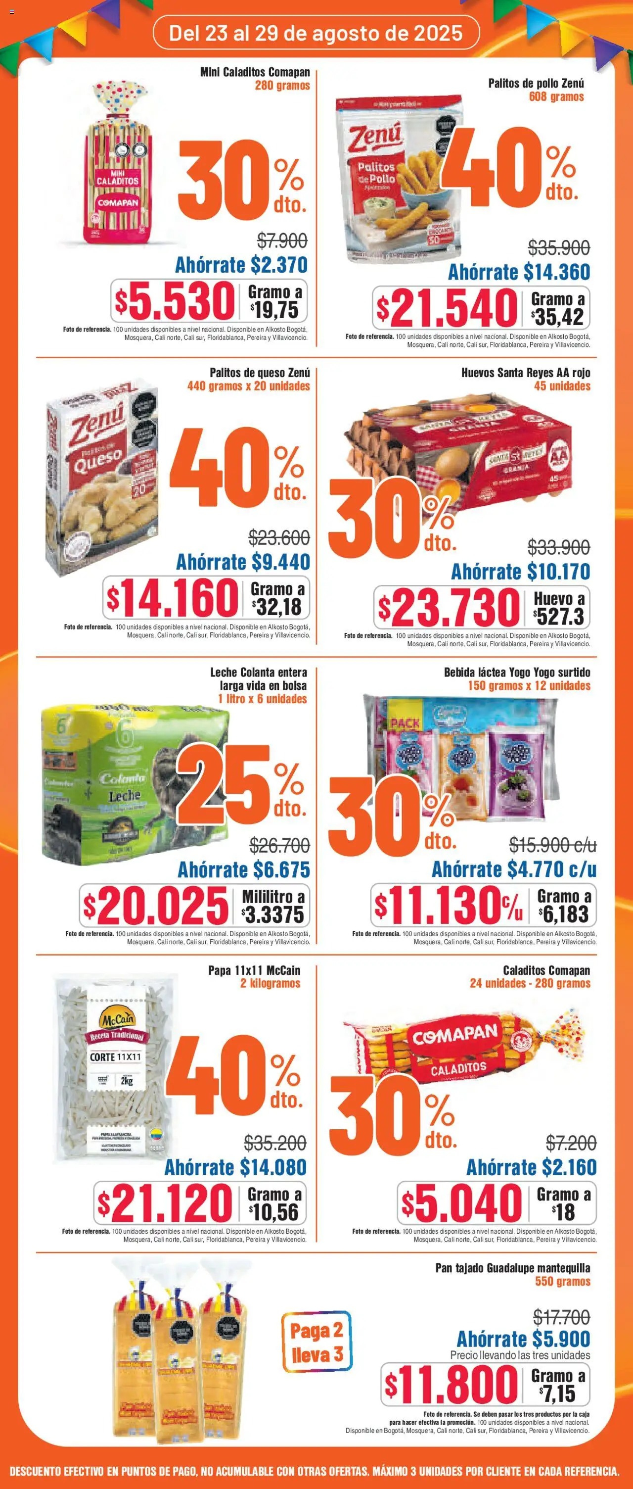 Alkosto folleto │ válido desde el 23.08.2025 | Página: 4 | Productos: Εσώρουχα μπραζίλιαν, Huevos, Bolsa, Συσκευή ροής