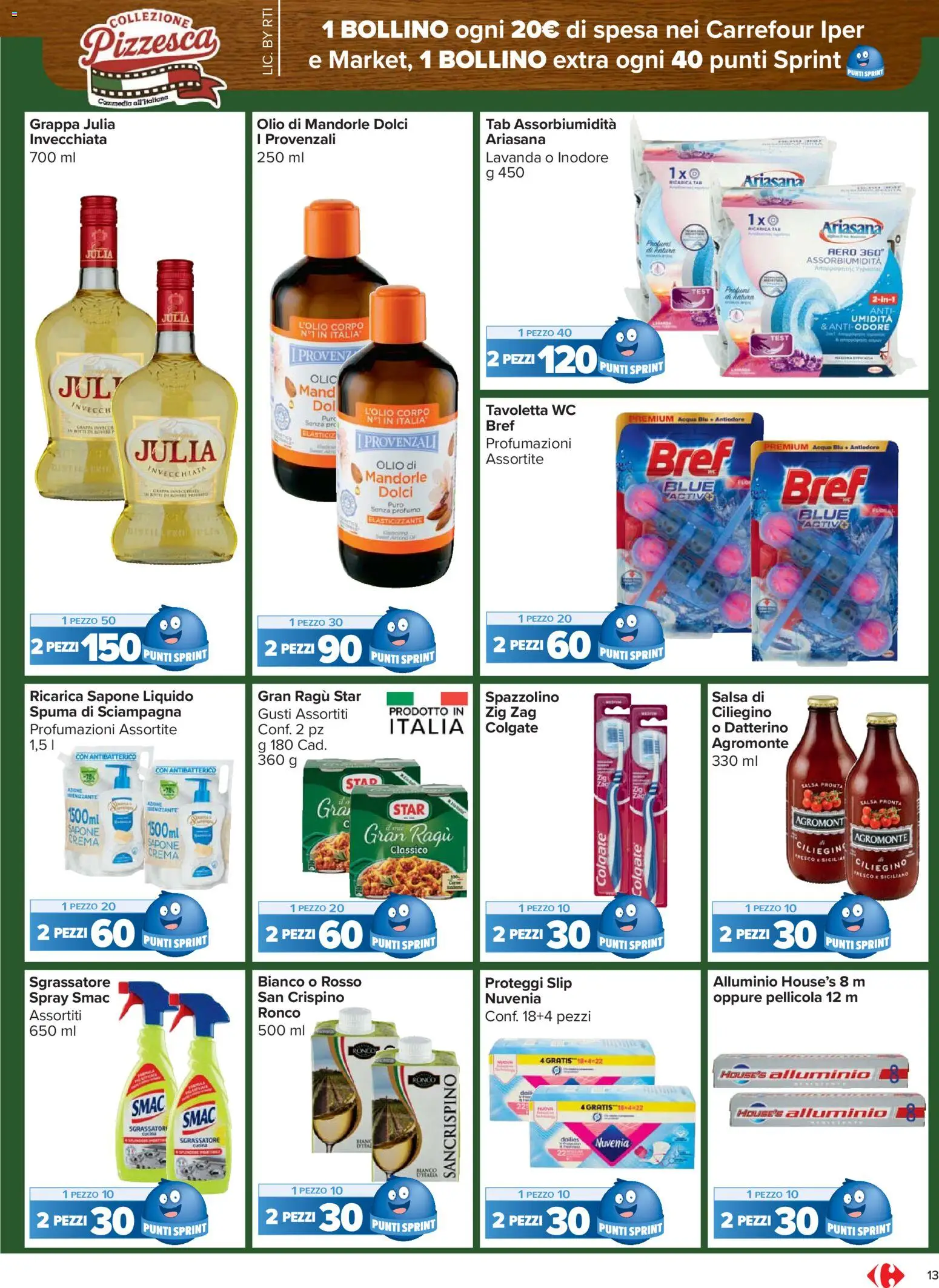 Volantino Carrefour del 17.02.2026 | Pagina: 13 | Prodotti: Crema, Sapone, Tavoletta wc, Salsa