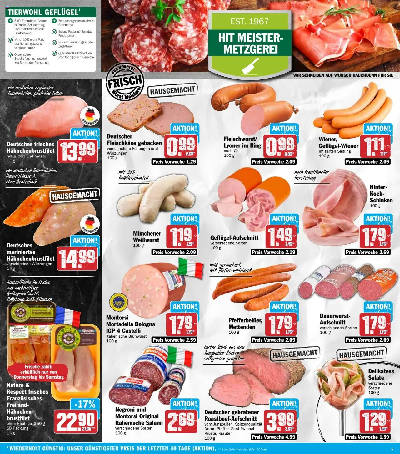 HIT - Rheinland-Pfalz – gültig ab 29.09.2025 | Seite: 5 | Produkte: Weißwurst, Pfeffer, Chili, Salami