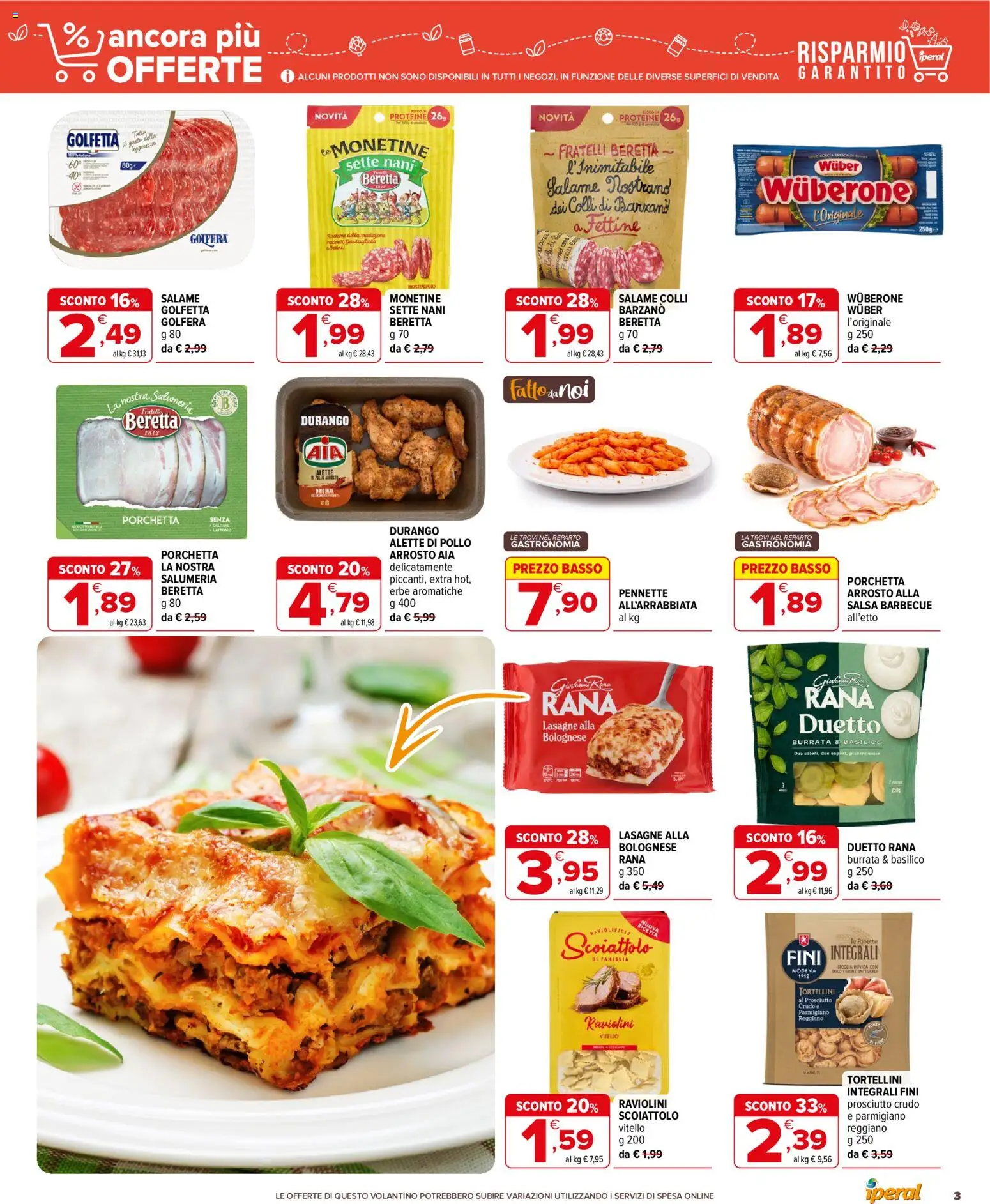 Volantino Iperal del 22.04.2026 | Pagina: 3 | Prodotti: Prosciutto Crudo, Barbecue, Basilico, Vitello