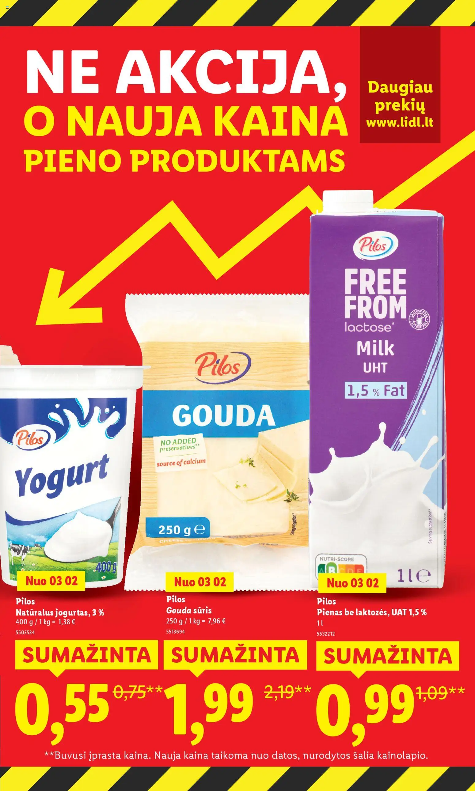 LIDL akcijos nuo 02.03.2026 | Puslapis: 3 | Prekių: Pienas, Sūris