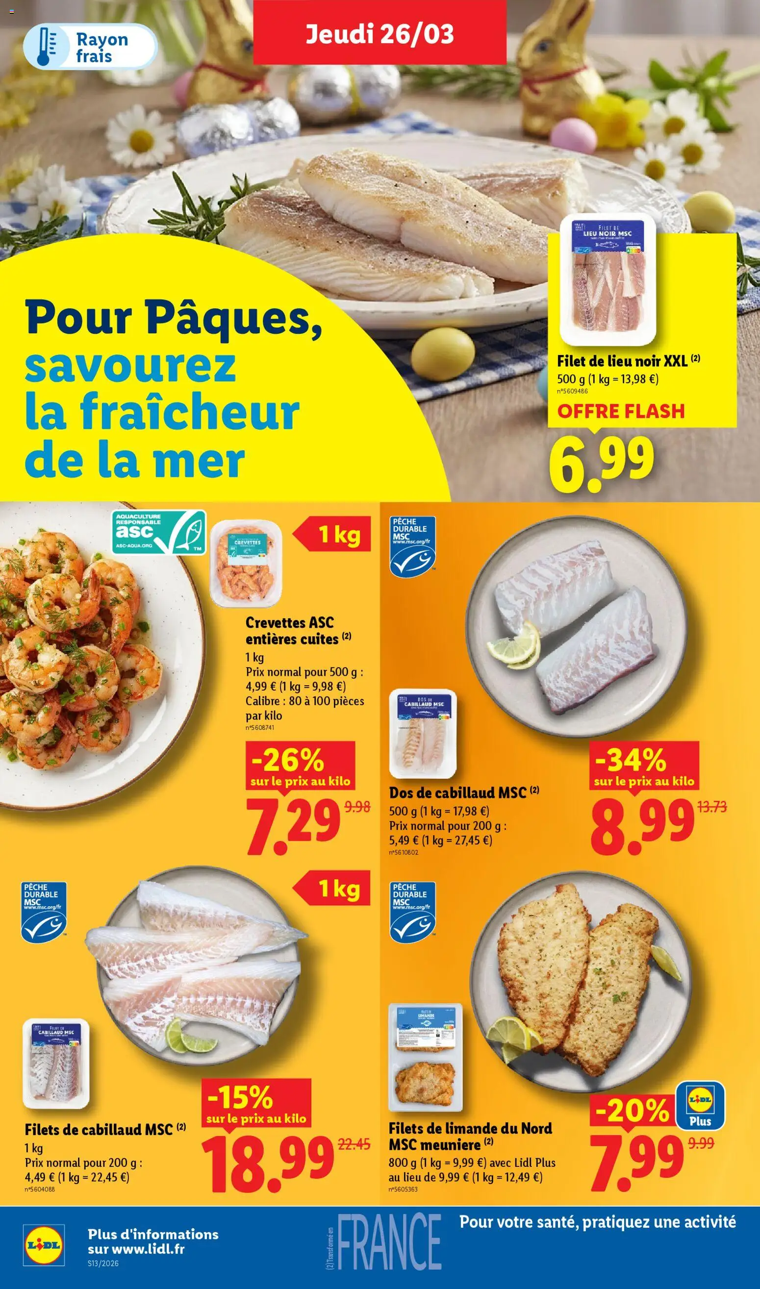 {H1} | Page: 6 | Produits: Pêche, Crevettes, Dos de cabillaud