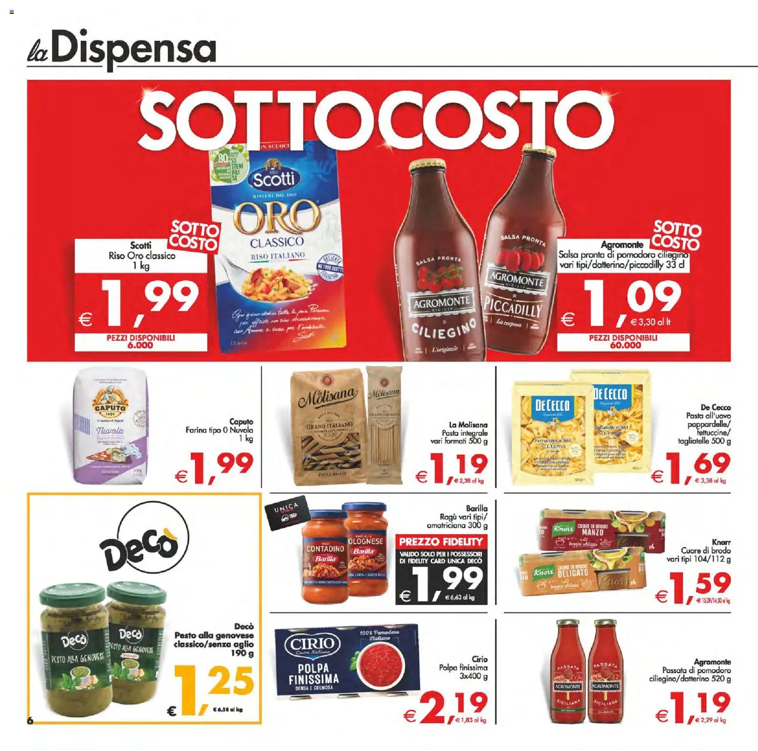 Volantino Decò del 24.10.2025 | Pagina: 6 | Prodotti: Manzo, Aglio, Pasta, Pesto
