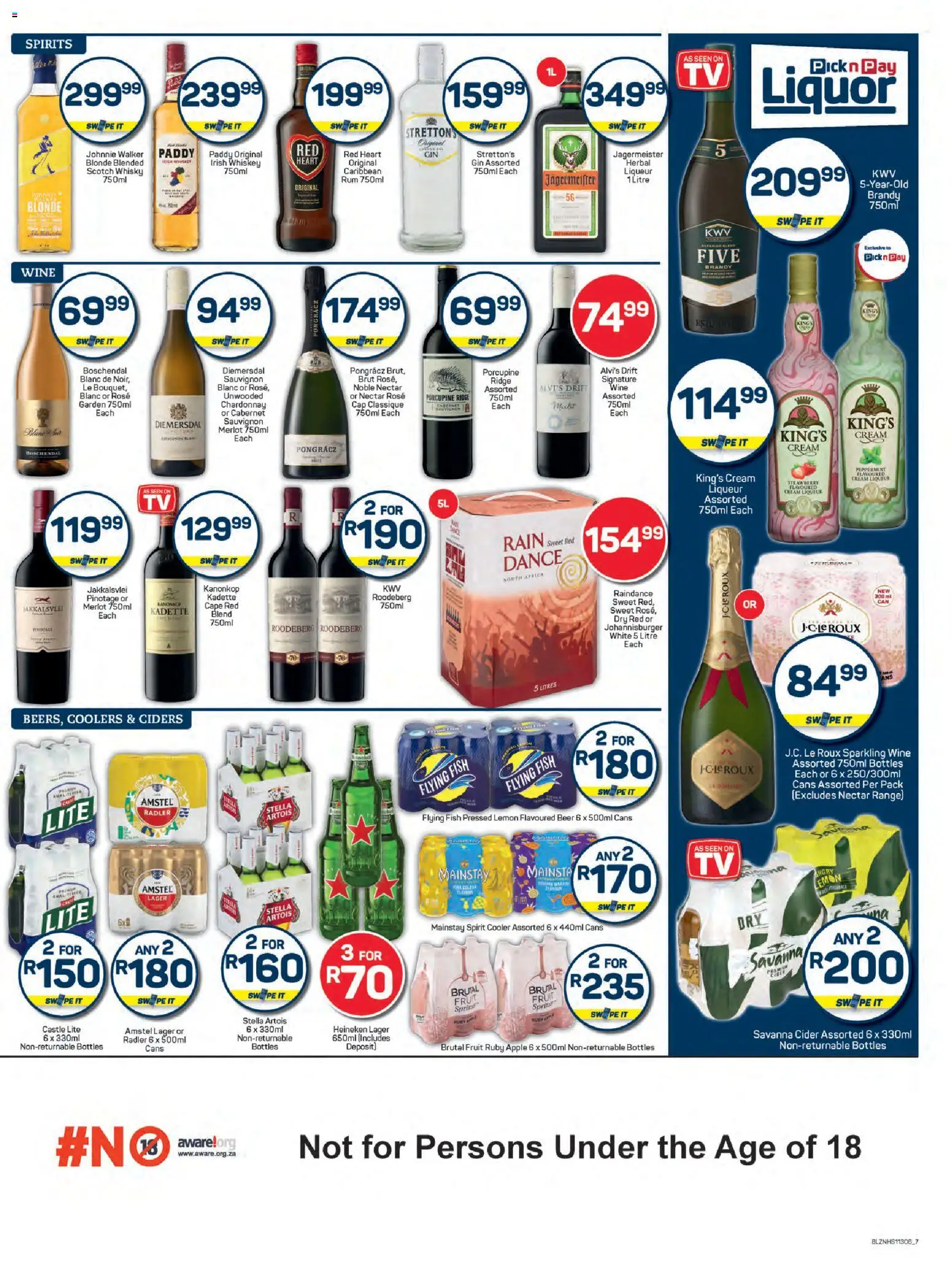 New Pick n Pay catalogue – valid from 23.01.2026 | Page: 7 | Products: Cooler, Gin, Cream, Fruit