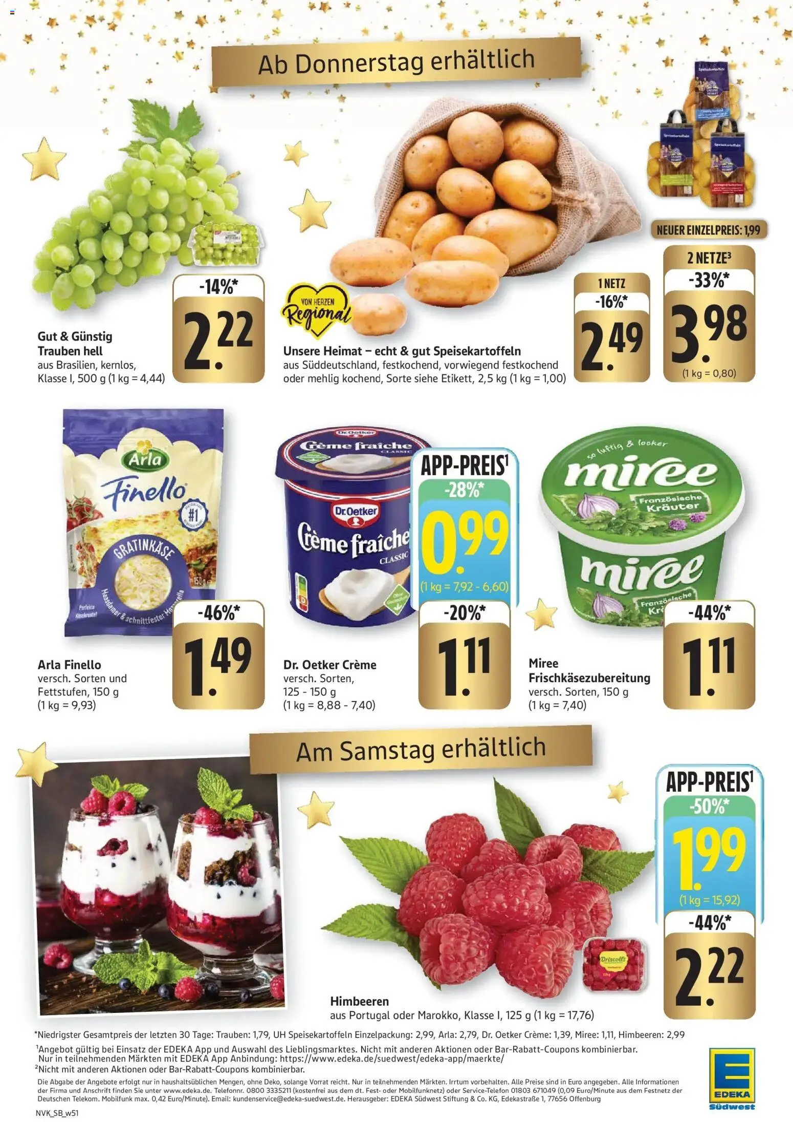 Edeka prospekt Mannheim	 – gültig ab 15.12.2025 | Seite: 16 | Produkte: Himbeeren, Trauben, Creme