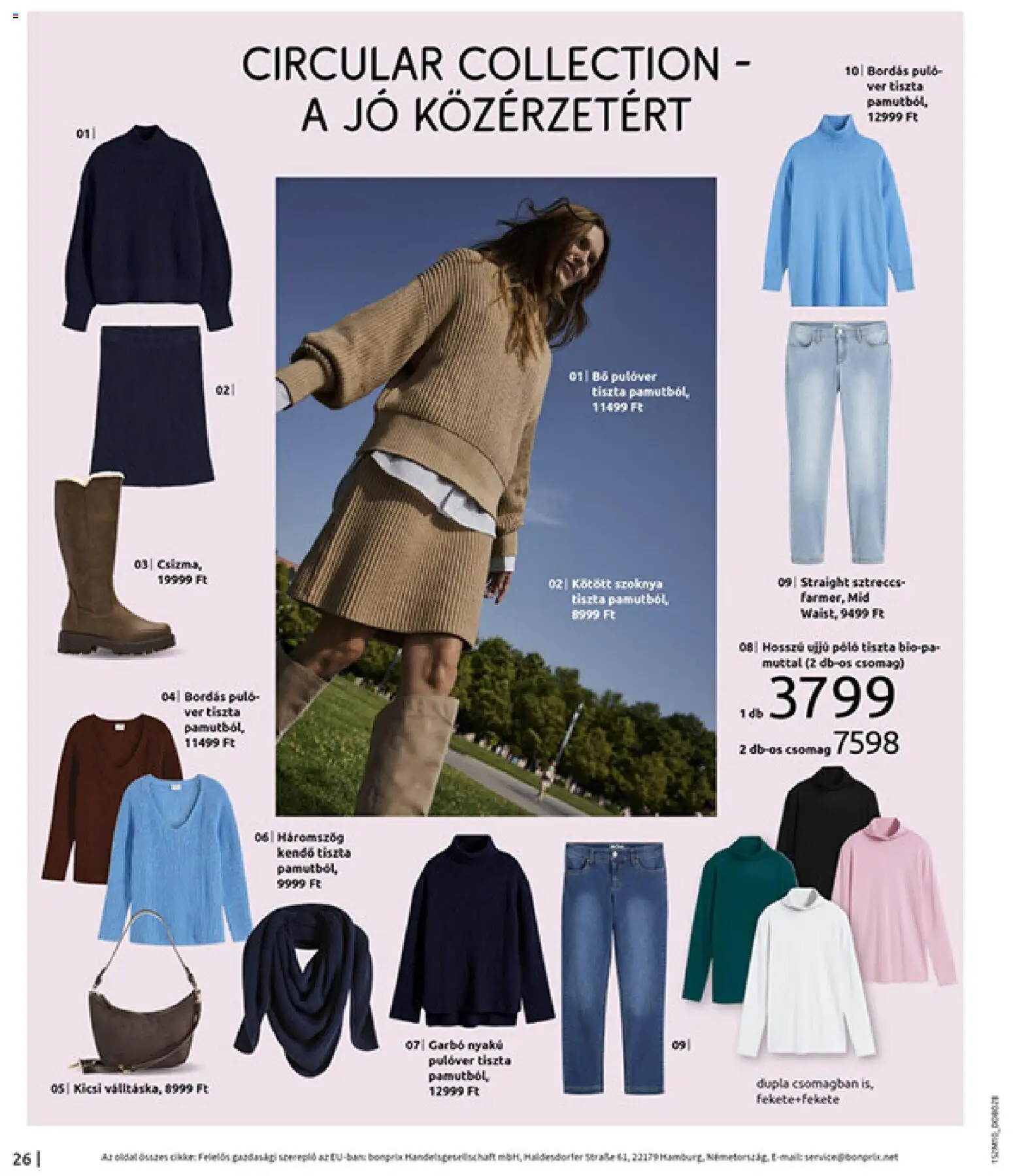 Bonprix akciós ujság - amely érvényes a következő dátumtól: 24.11.2025 | Oldal: 28 | Termékek: Kendő, Garbó, Szoknya, Pulóver