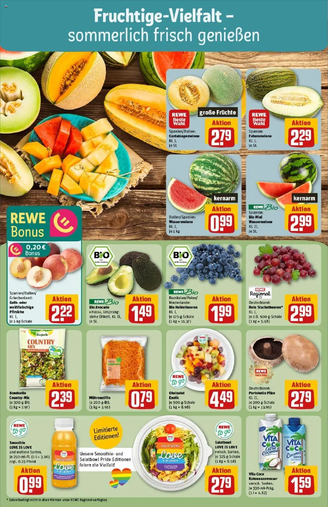 Rewe prospekt Dachau	 - gültig ab dem 29.06.2025 | Seite: 8 | Produkte: Heidelbeeren, Avocado, Wassermelone