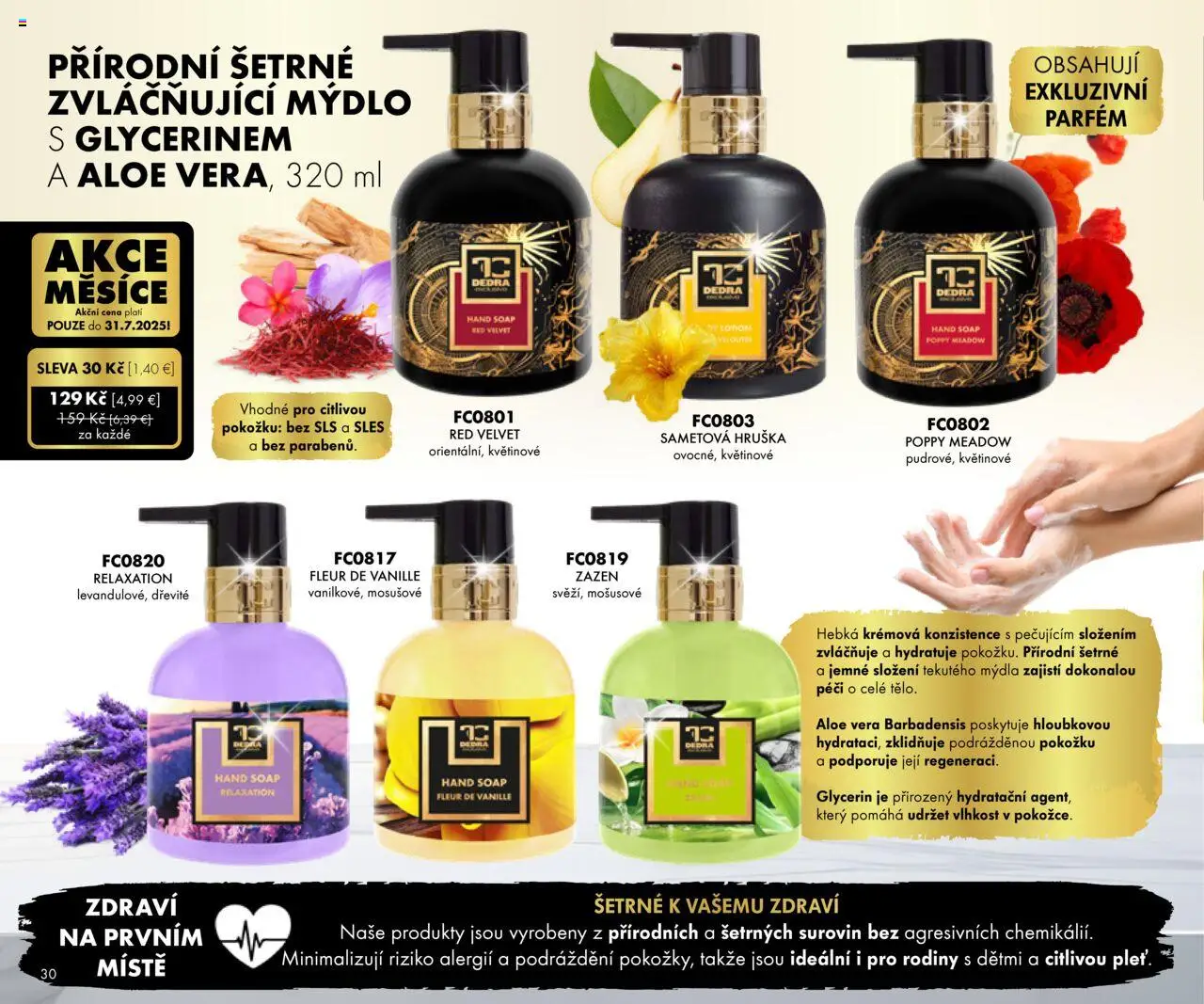 Dedra Katalog 7 2025 │ platný od 20.06.2025 | Strana: 30 | Produkty: Parfém, Mydlo