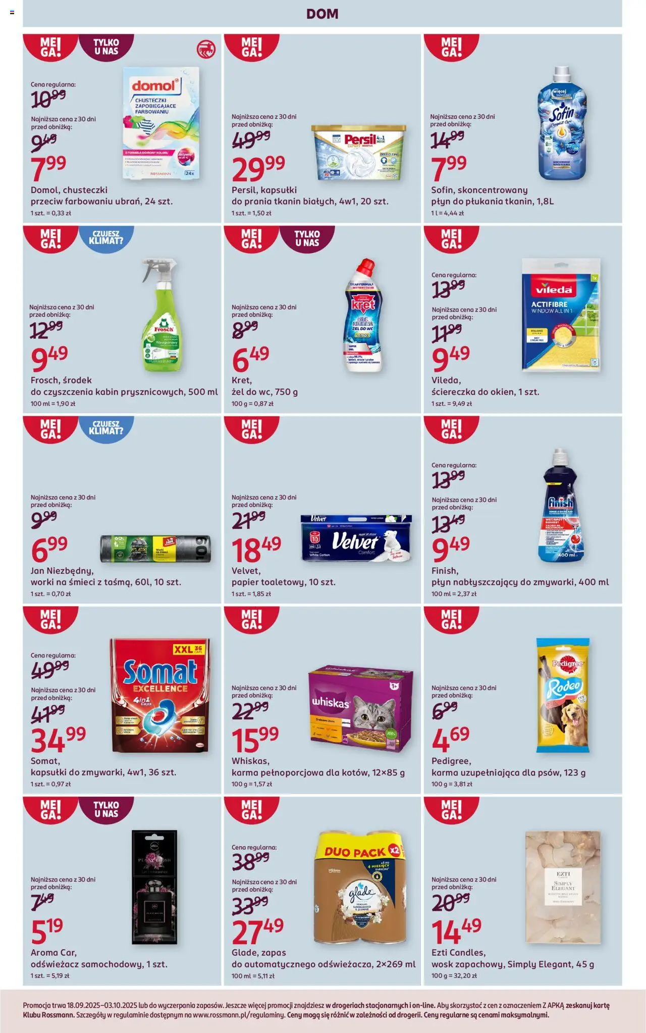 Rossmann Gazetka od 18.09.2025 | Strona: 11 | Produkty: Odświeżacz, Persil, Vileda, Finish