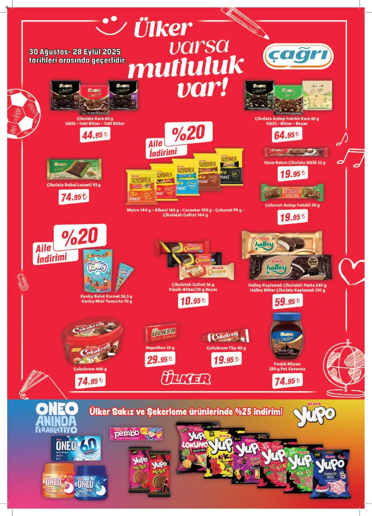 Çağrı Market Ülker Katalog - 30.08.2025 tarihinden itibaren geçerlidir | Sayfa: 1 | Ürünler: Gofret, Çikolatalı gofret, Çikolata, Karpuz