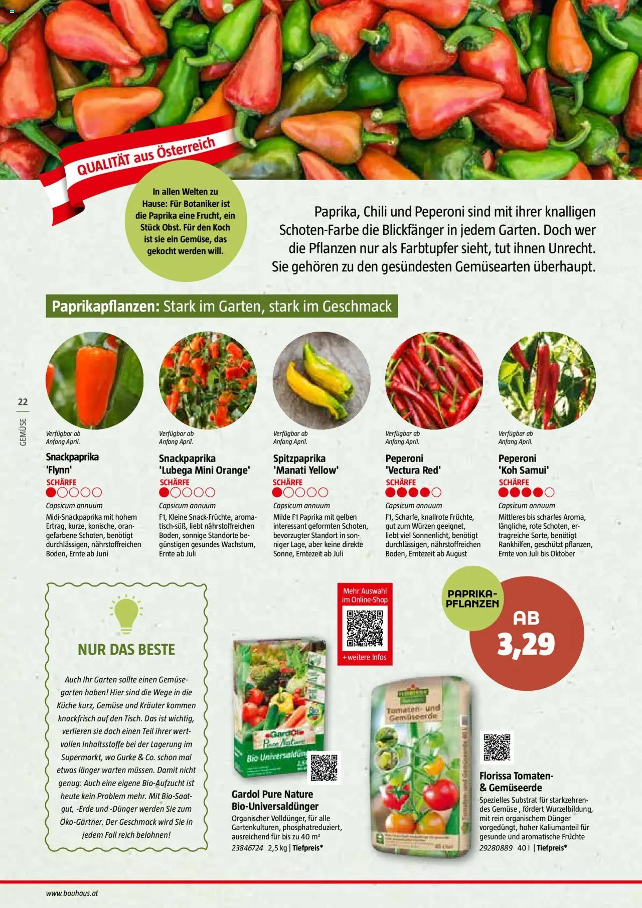 Bauhaus Reiche Ernte Magazin 2025 gültig ab 01.07.2025 | Seite: 22 | Produkte: Gemüse, Chili, Tomaten
