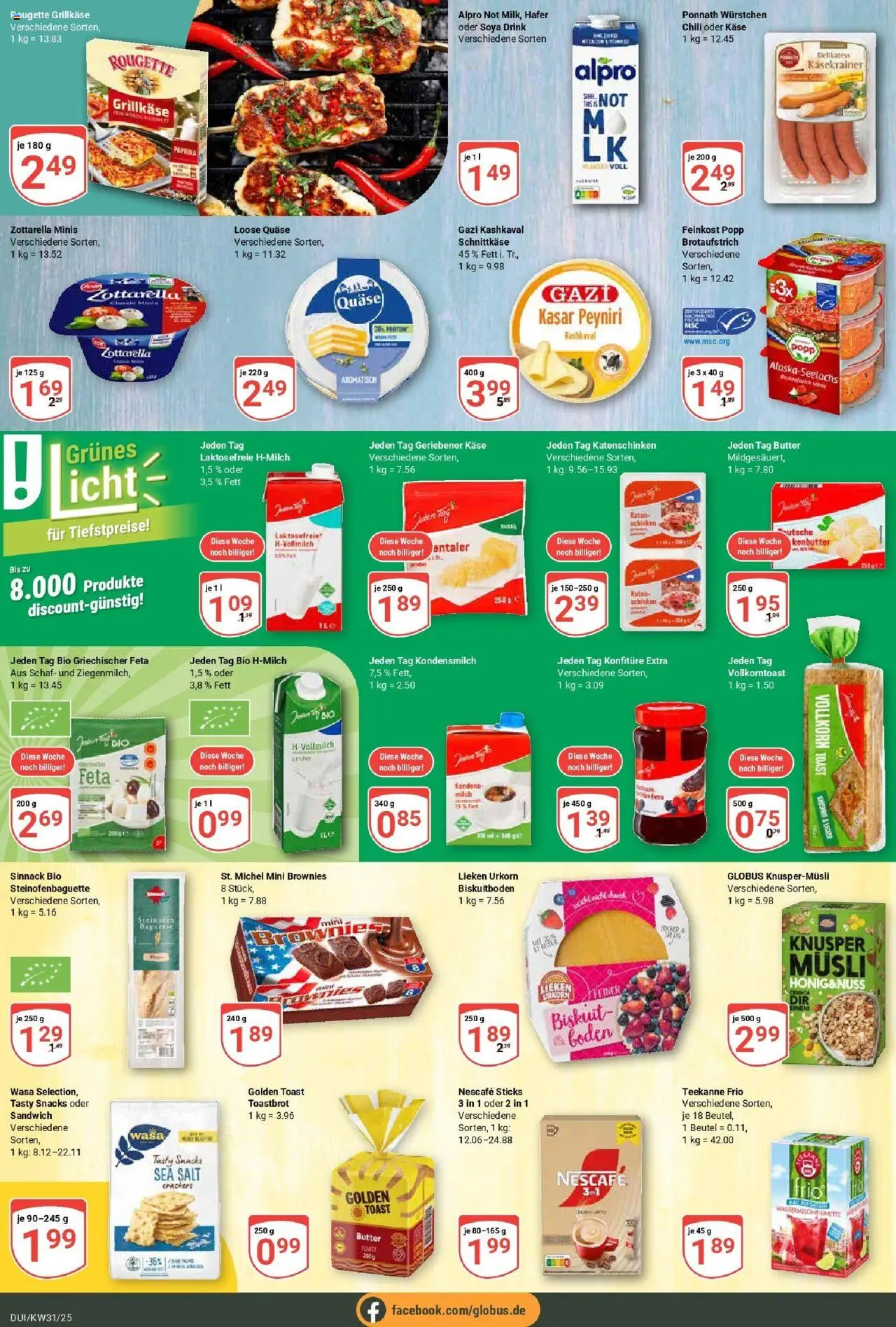 Globus prospekt Duisburg	 - gültig ab dem 28.07.2025 | Seite: 11 | Produkte: Nescafe, Milch, Butter, Wassermelone