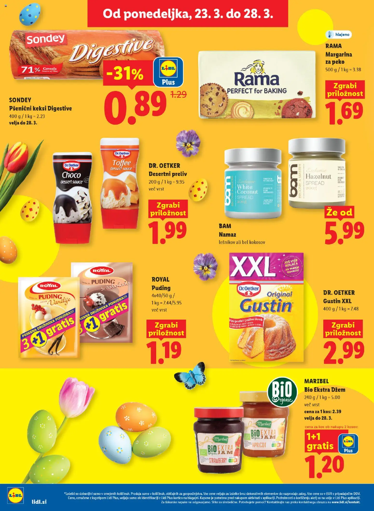 Novi Lidl katalog ponudbe – veljaven od 19.03.2026 | Stran: 46 | Izdelki: Keksi, Puding, Margarina, Džem