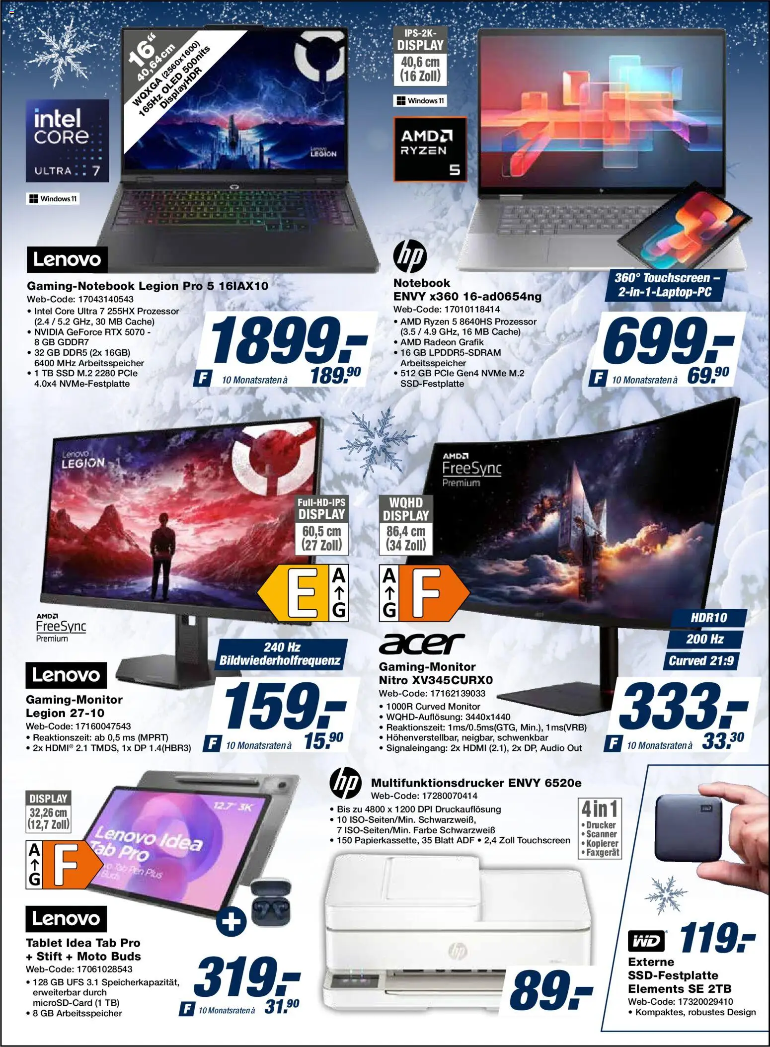 Expert Weihnachts sparen – gültig ab 13.12.2025 | Seite: 5 | Produkte: Lenovo, Notebook, Tablet, Monitor