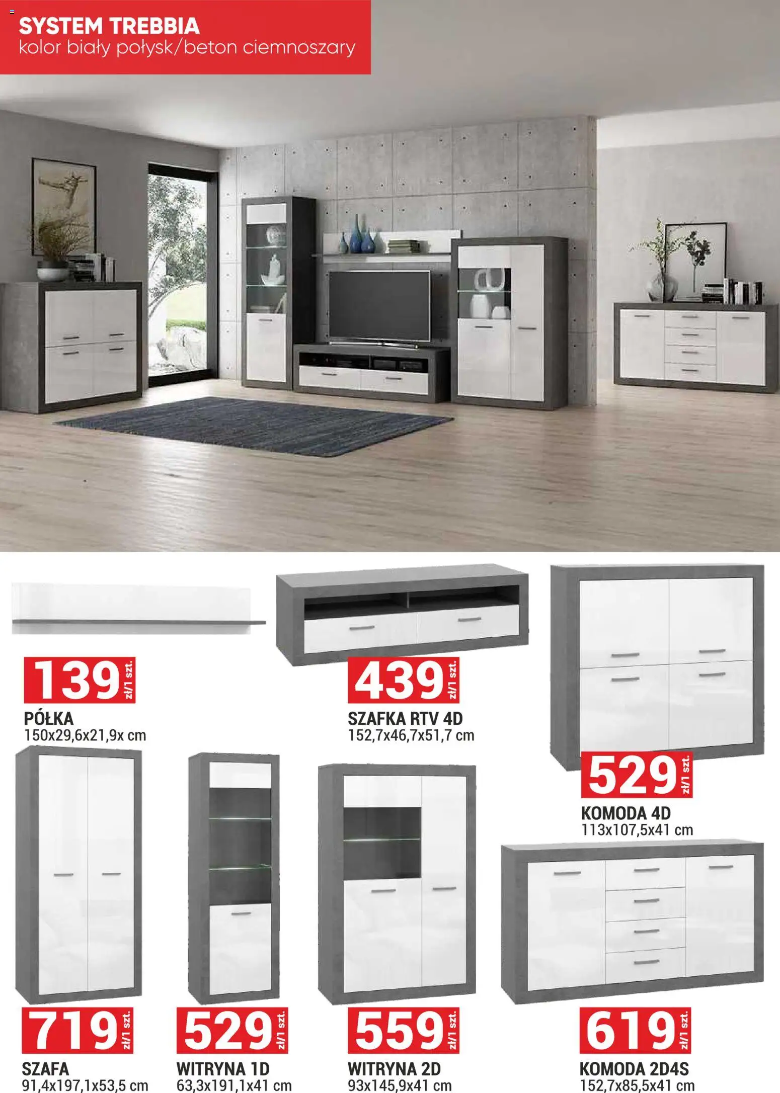 Merkury Market Gazetka - Meble, Wypoczynki, Materace od 01.02.2026 | Strona: 6 | Produkty: Szafa, Półka, szafka RTV, Witryna