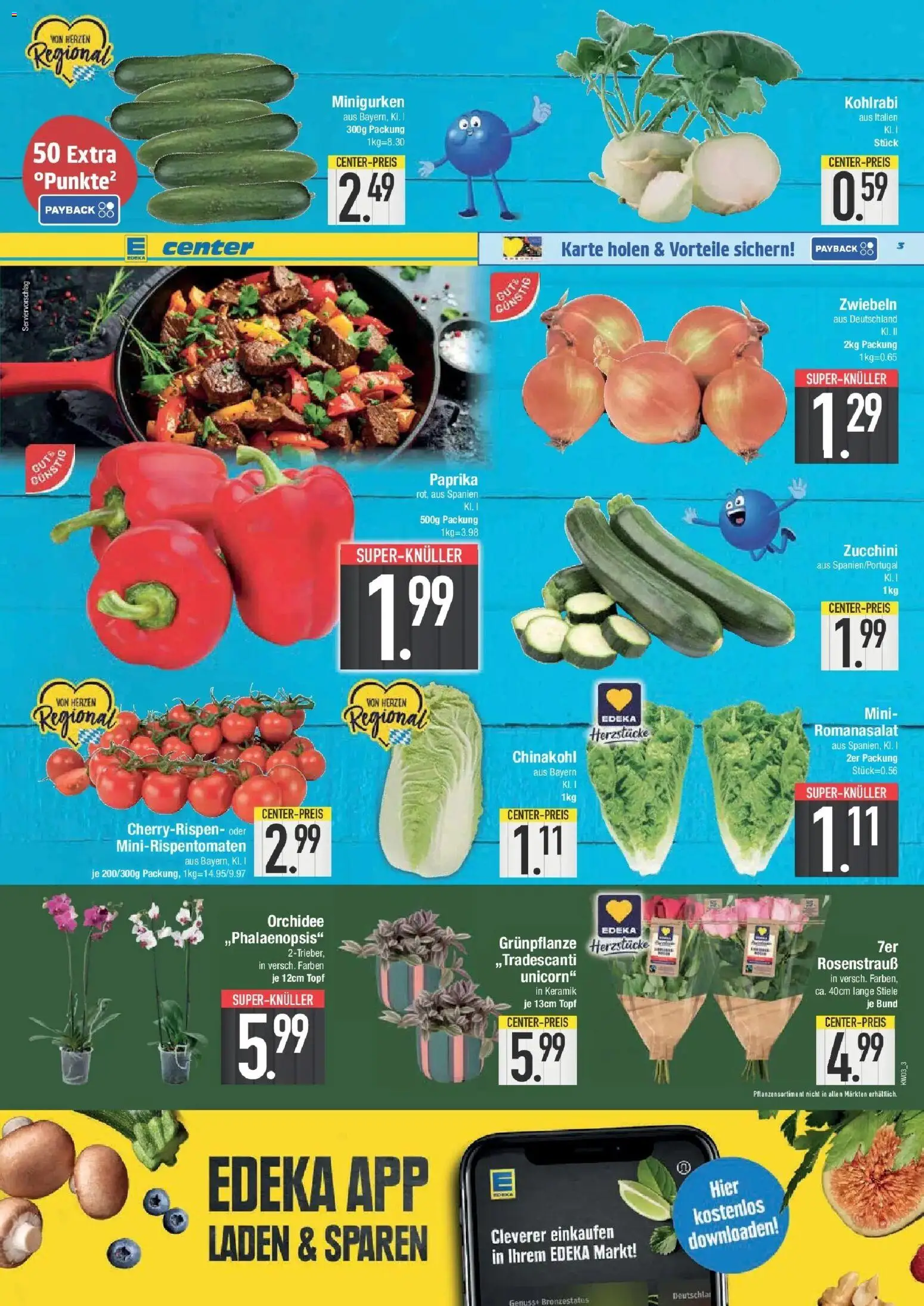 Edeka prospekt Bad Reichenhall	 – gültig ab 11.01.2026 | Seite: 3 | Produkte: Kohlrabi, Zwiebeln, Paprika, Chinakohl