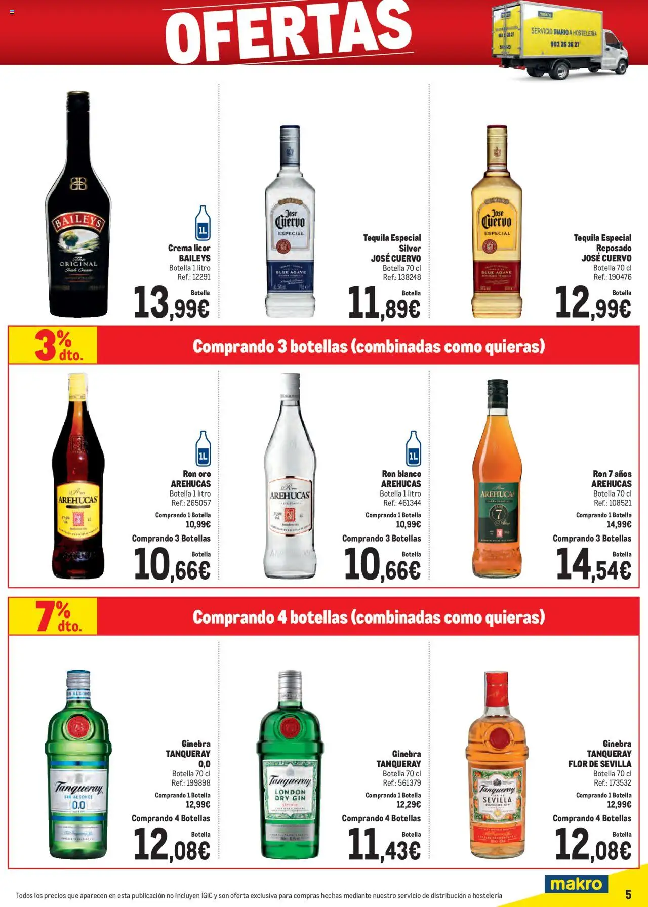 Makro - Ofertas Canarias │ válido desde el 06.10.2025 | Página: 5 | Productos: Licor, Ron, Crema, Μανέστρα