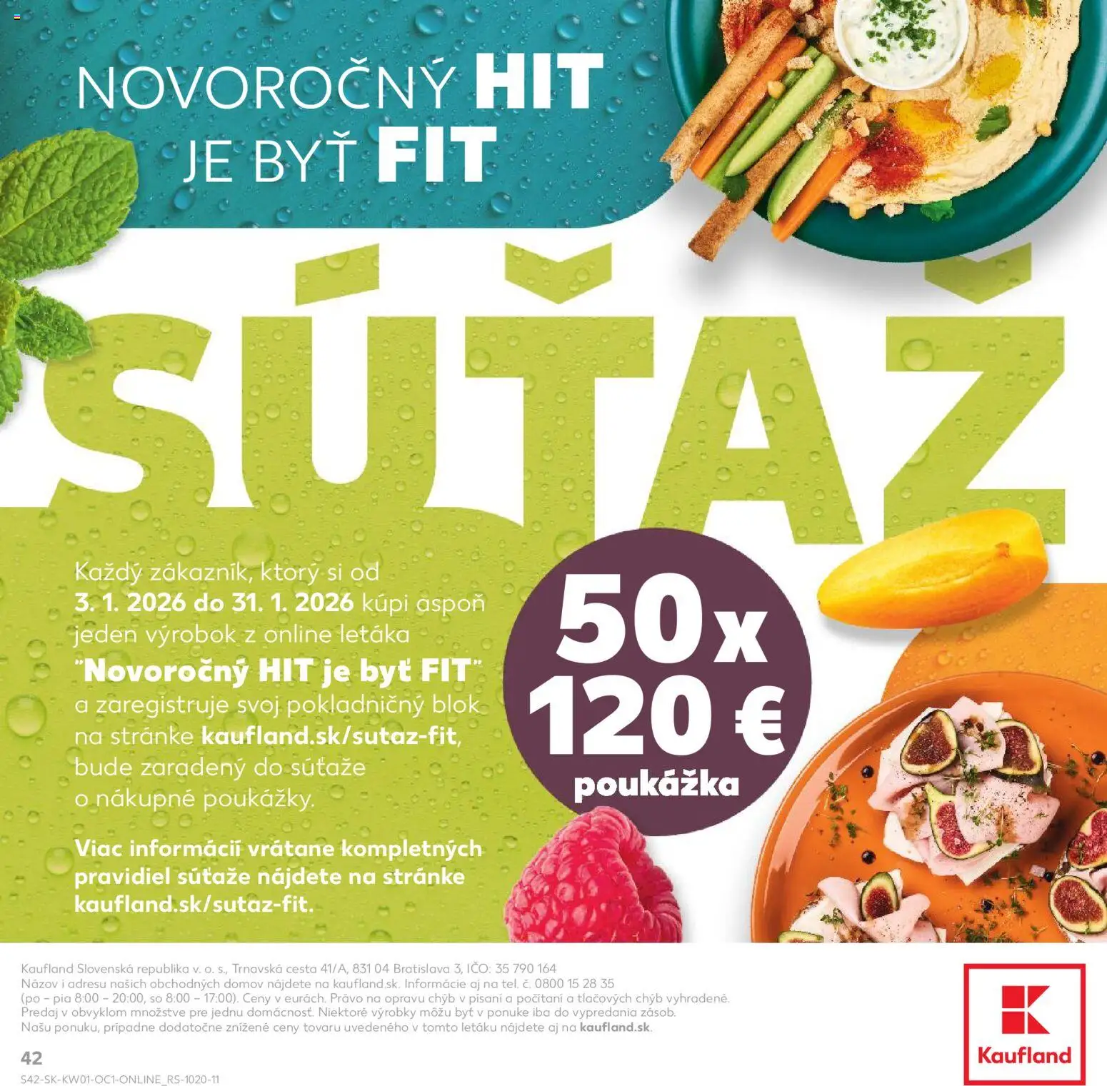 Kaufland SK akciós ujság - amely érvényes a következő dátumtól: 03.01.2026 | Oldal: 42 | Termékek: Só