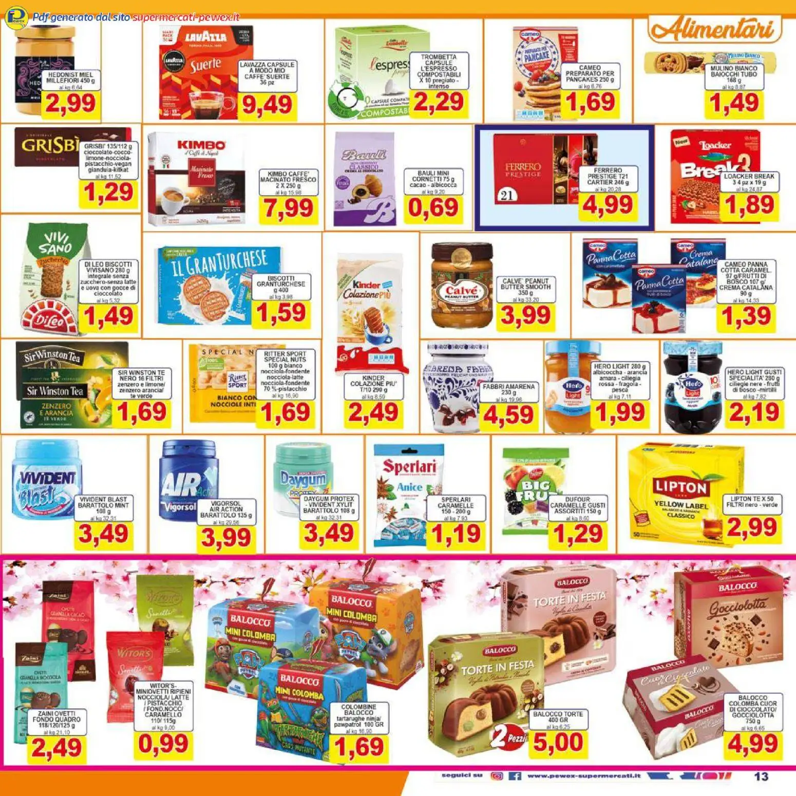 Volantino Pewex del 06.03.2026 | Pagina: 13 | Prodotti: Crema, Nocciole, Mirtilli, Arancia