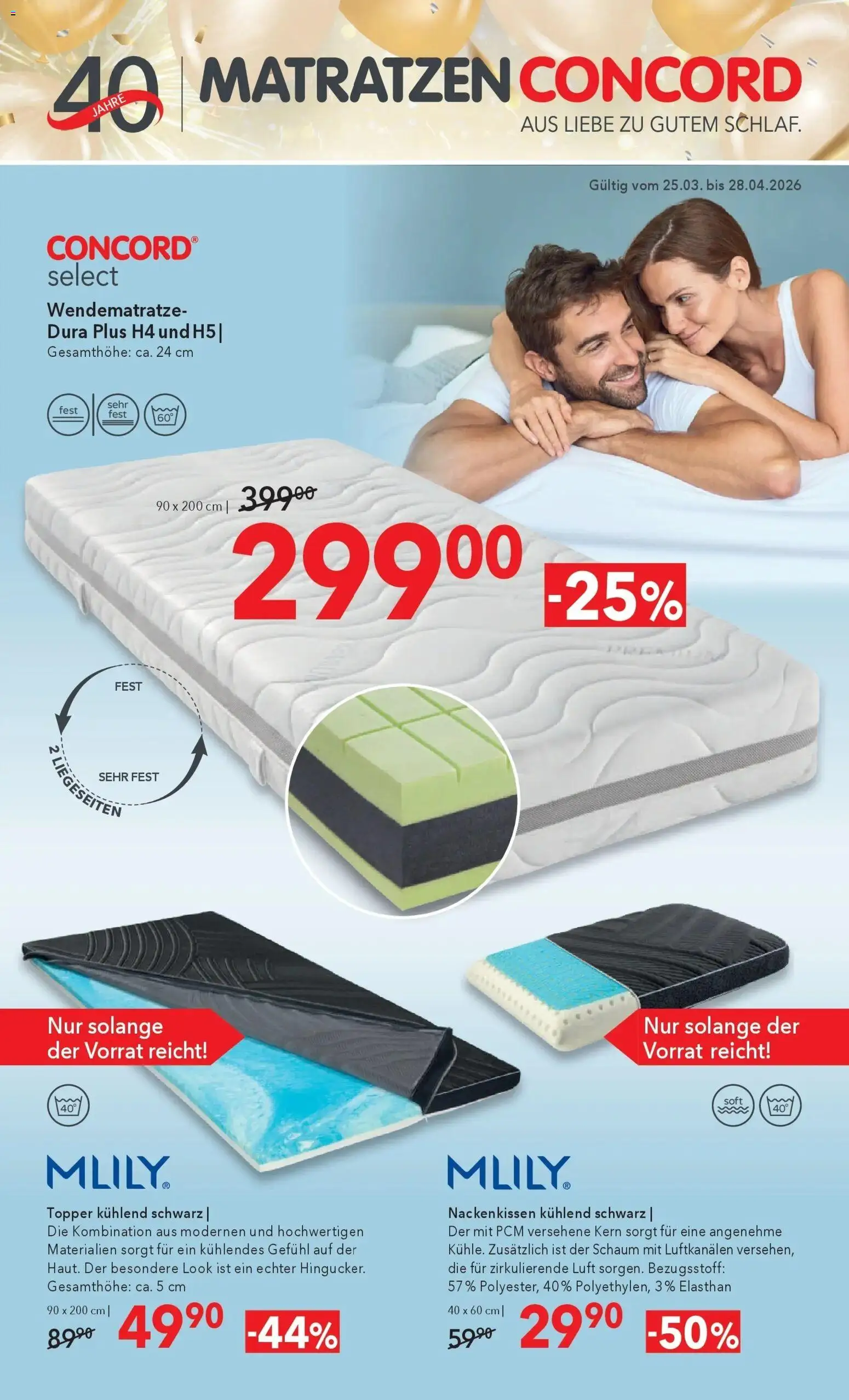 Matratzen Concord Aus Liebe zu gutem Schlaf - Debant gültig ab 25.03.2026 | Seite: 1