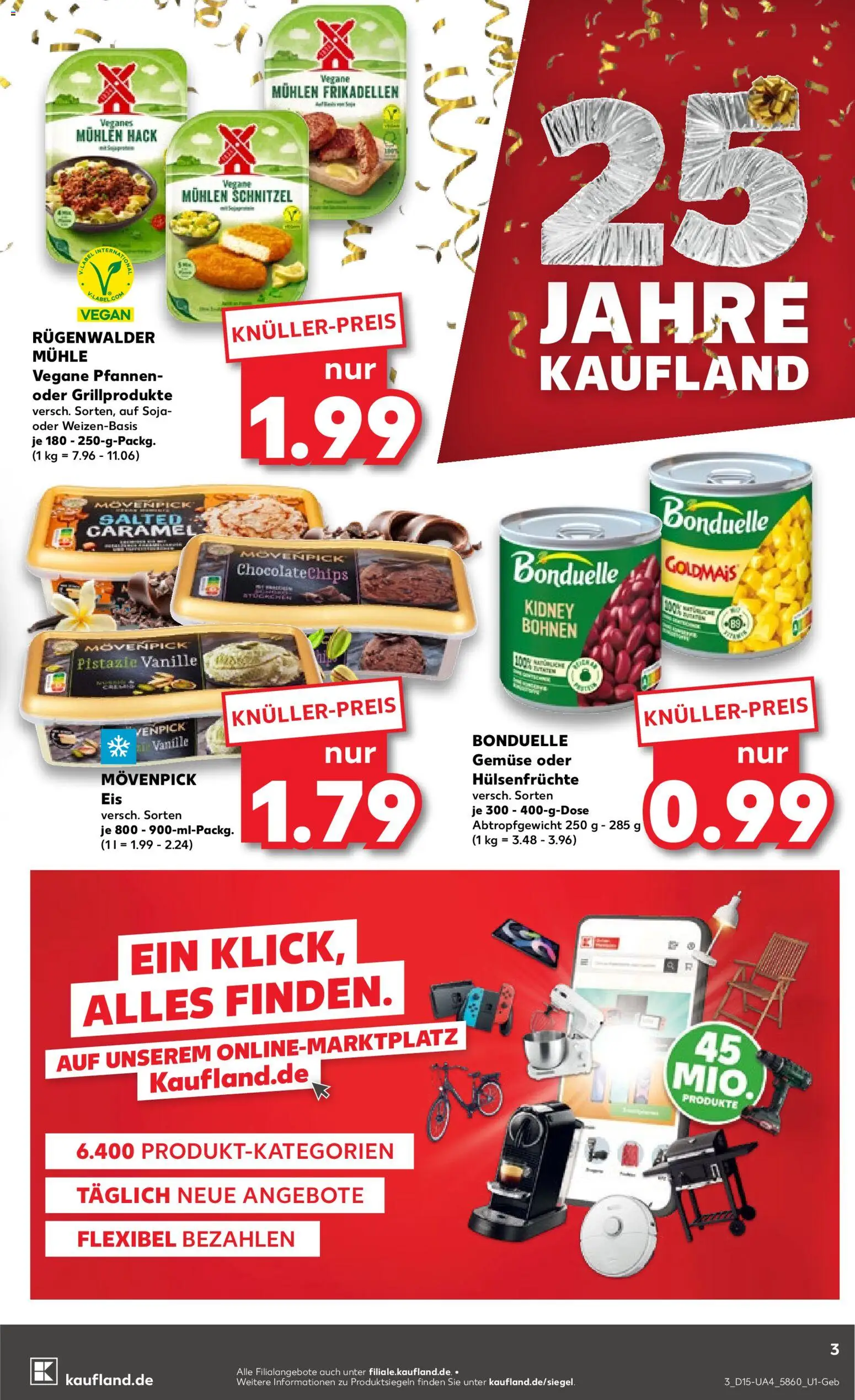 Kaufland Prospekt Stuttgart	 – gültig ab 09.04.2026 | Seite: 3 | Produkte: Mühle, Schnitzel, Gemüse, Eis