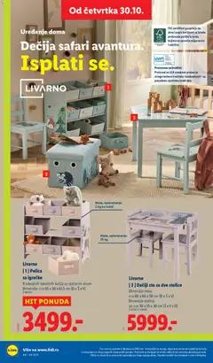 Livarno [2] Dečiji sto sa dve stolice, Dimenzije stola: cca 60 x 60 x 50 cm (D x Š x V), Dimenzije stolica: po cca 30 x 55 x 30 cm (Š x V x D) - pregled Lidl kataloga - važi od 30.10.2025 | Strana: 64