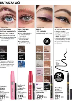FAN-OMENAL MASKARA, • hvata svaku trepavicu, za instant volumen, i razdvajanje, • lepezast trepavice, od ugla do ugla, • bez razmazivanja,, grudvica ili ljuspanja - pregled AVON kataloga - važi od 01.02.2026 | Strana: 58 | Proizvode: Maskara, Ajlajner